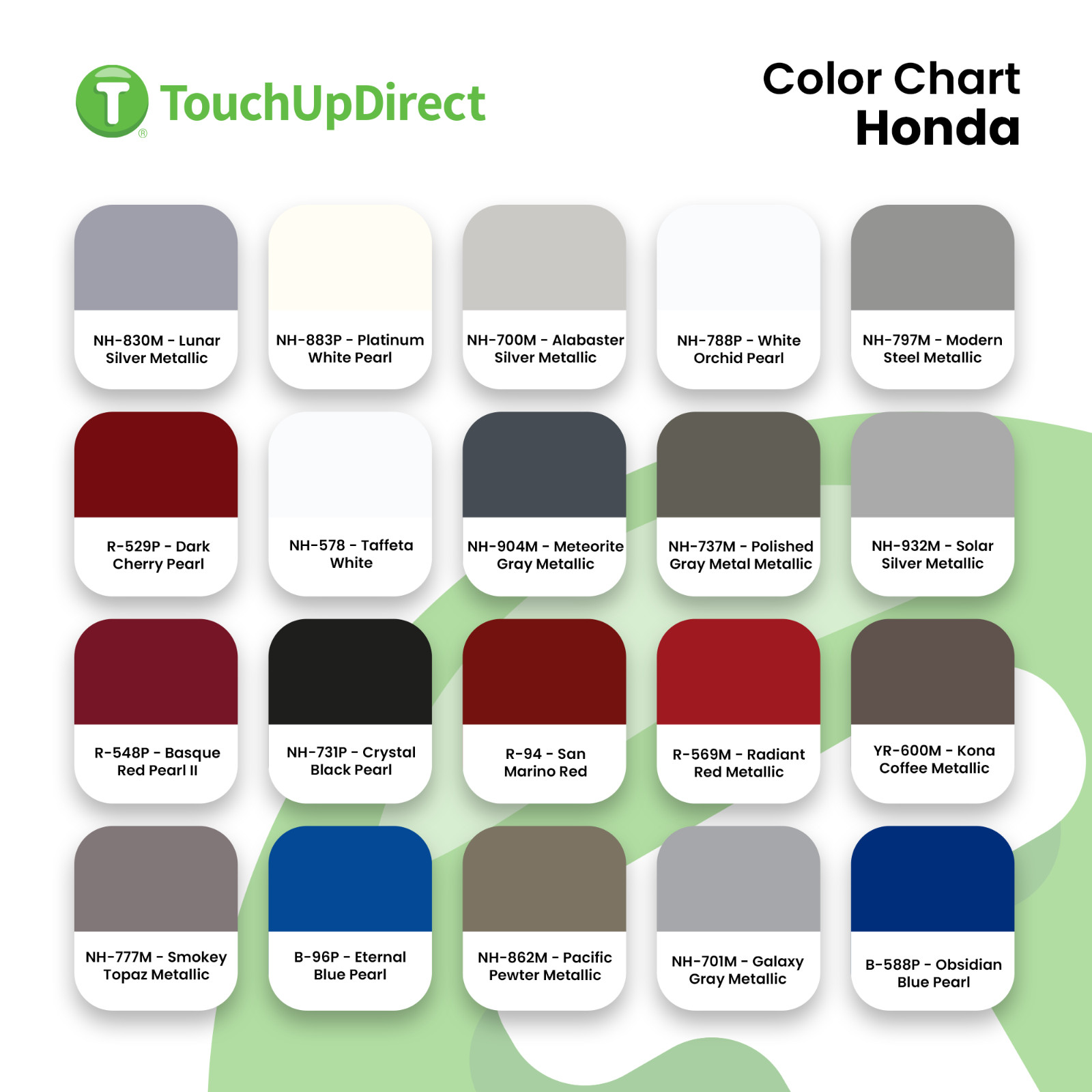 Honda Touch Up Paint by TouchUpDirect – Brush or Spray Paint – Choose A Color