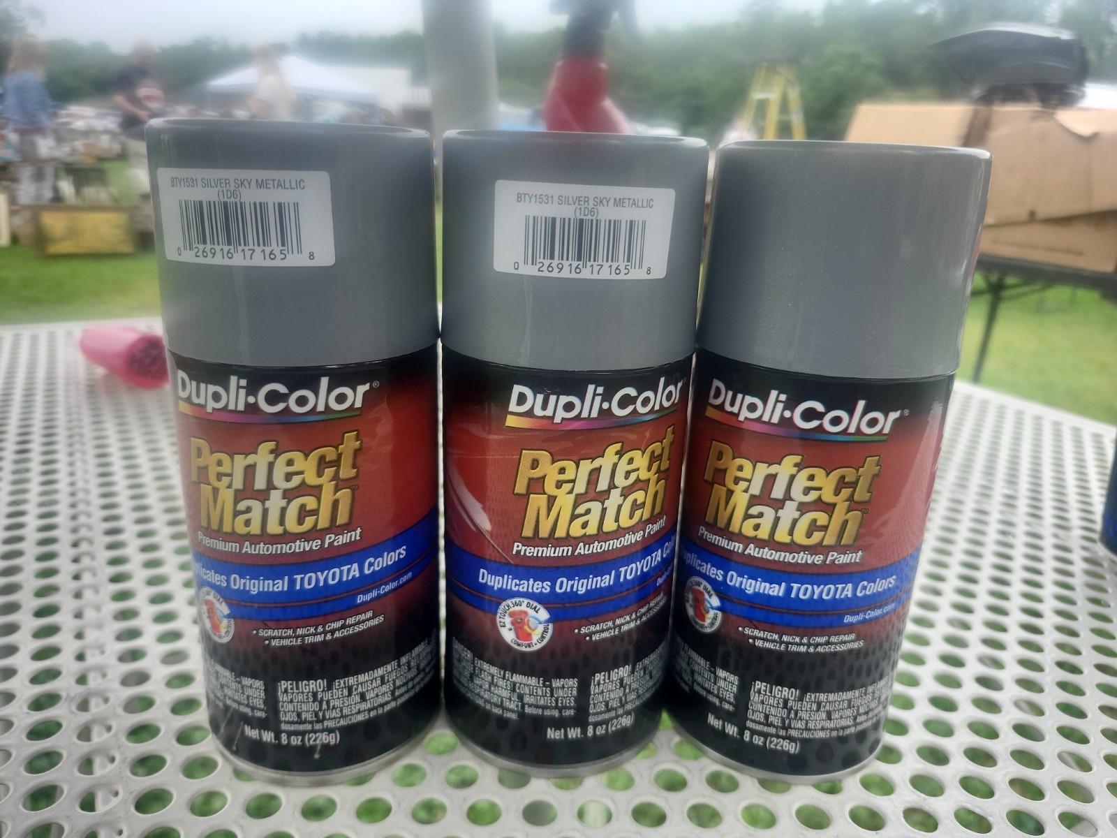 3-8oz. Dupli-Color Perfect Match Auto Paint Toyota Silver Sky Metallic BTY1531