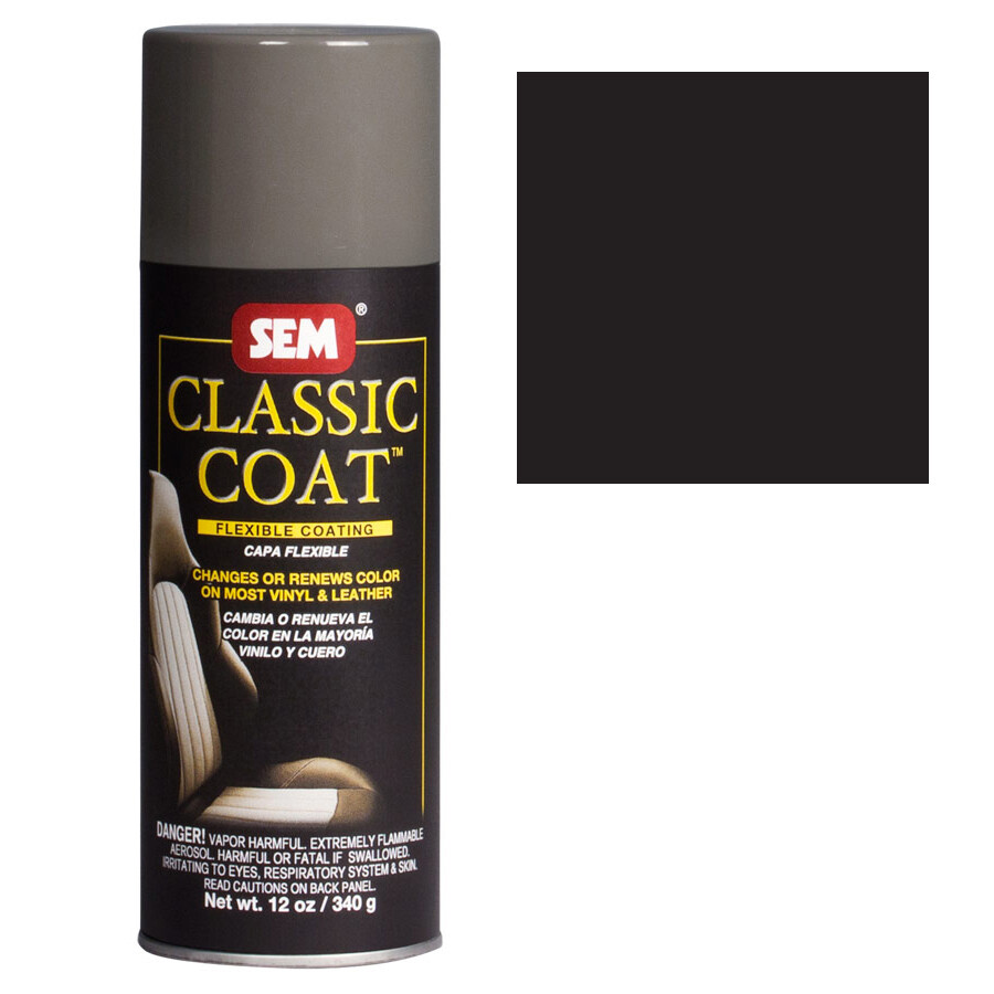 SEM Classic Coat Limo Flat Black Color Aerosol 12 oz. Auto Paint 17503