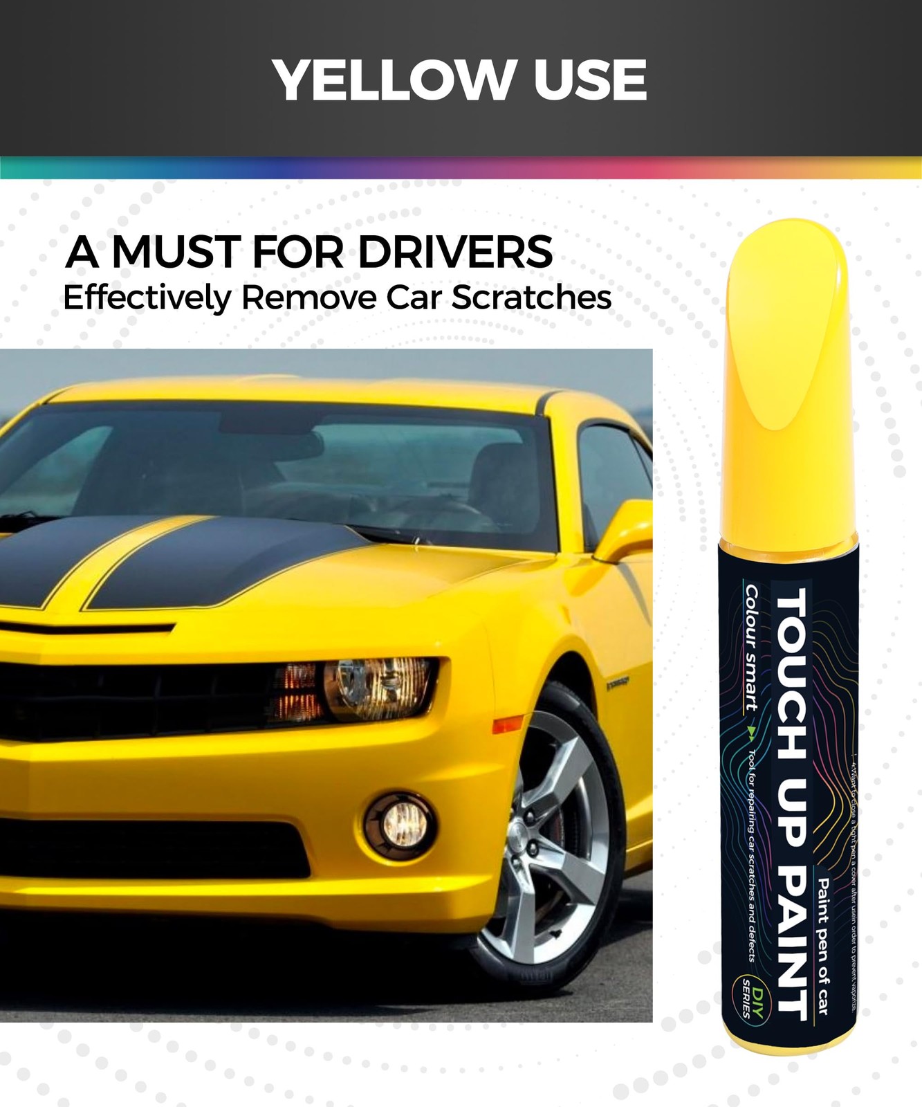 UBOG Touch Up Paint Pen,Touch for 1 Ounce (Pack of 1), Yellow