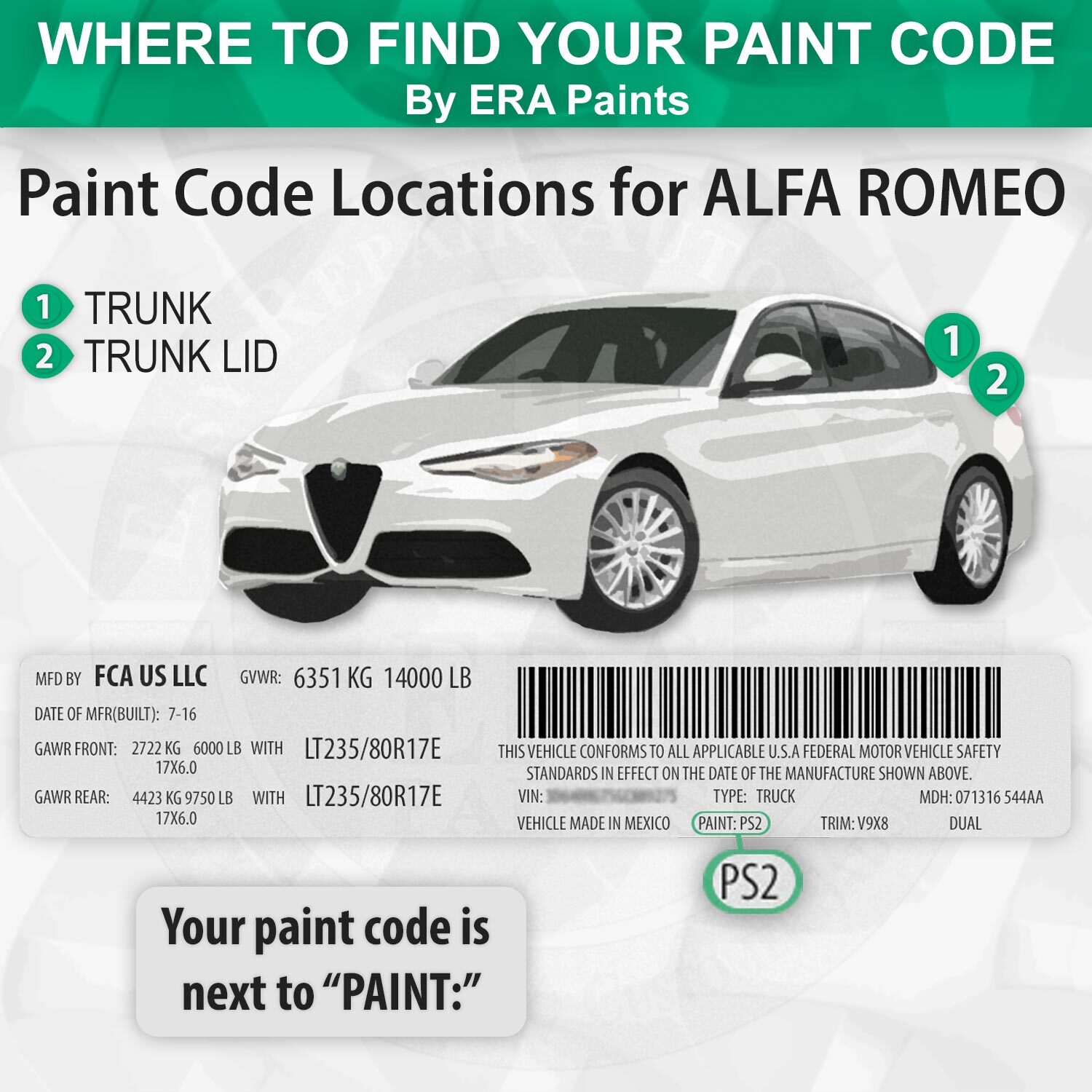 ALFA ROMEO 662 – Antracite Metallic OEM Match Touch Up Paint Kits