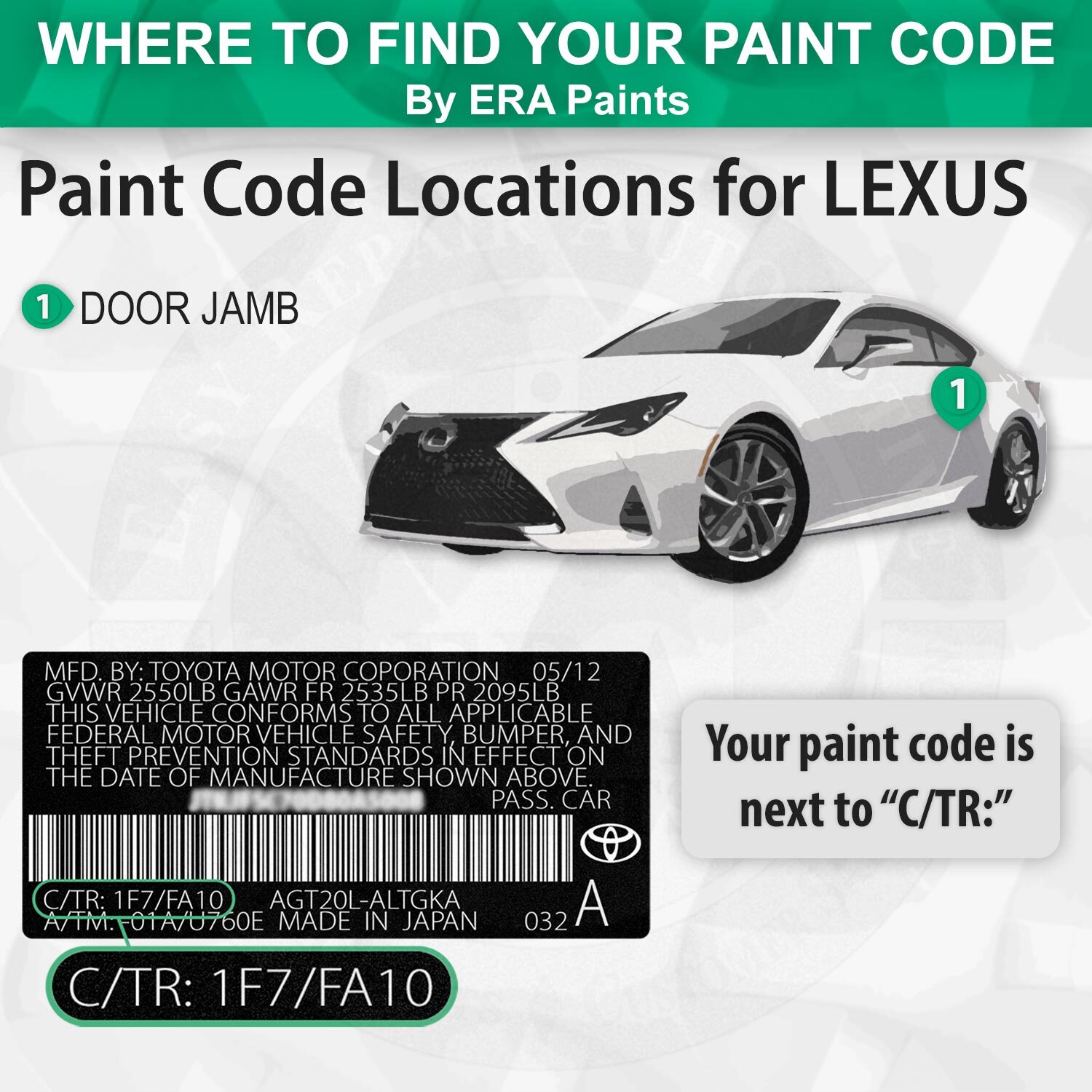 LEXUS 585 – Cibola Gold Metallic OEM Match Touch Up Spray Paint Kits