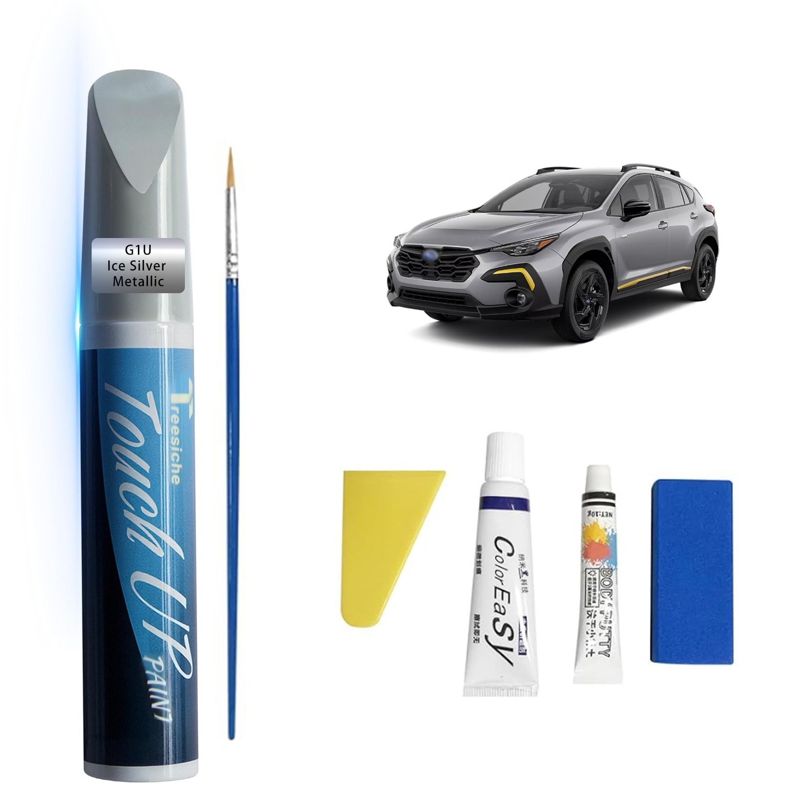 Touch Up Paint for Car Subaru Ice Silver Metallic G1U OEM Quality Scratch Pen