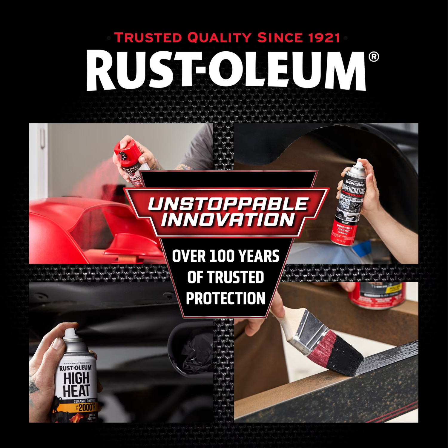 Black, Rust-Oleum Rubberized Undercoating-248657, 15 oz, 4 Pack