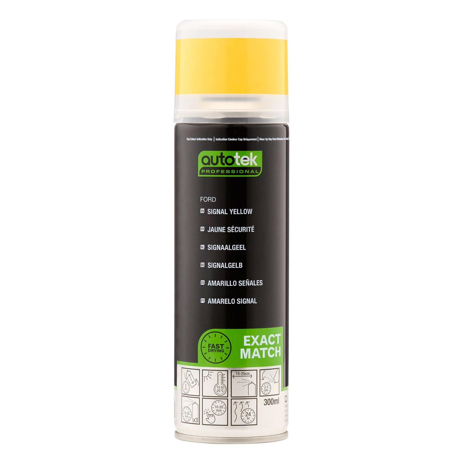 Autotek Exact Match Fast Drying Aerosol Spray Paint Ford Signal Yellow 10.14oz