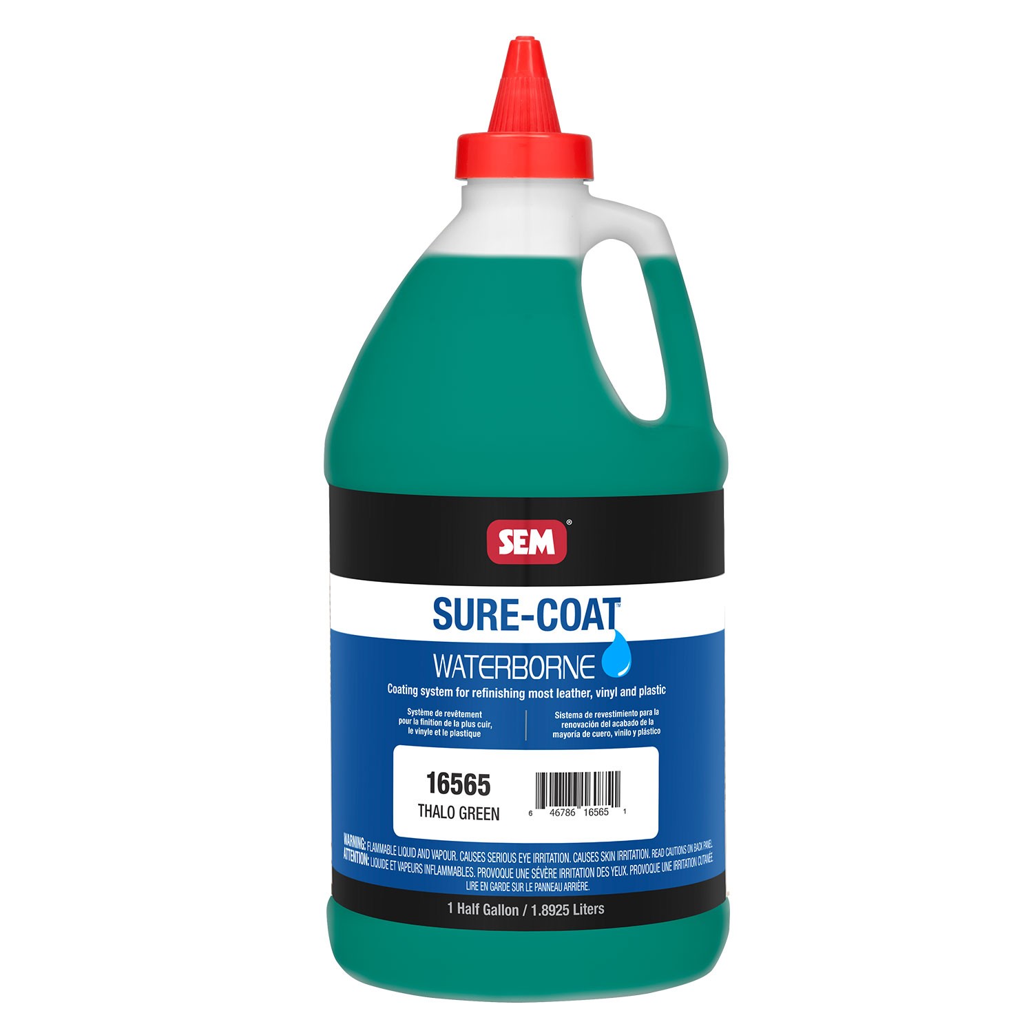 SEM Sure-Coat – 2.8 VOC Compliant Waterborne Coating, Thalo Green, 1/2 Gallon