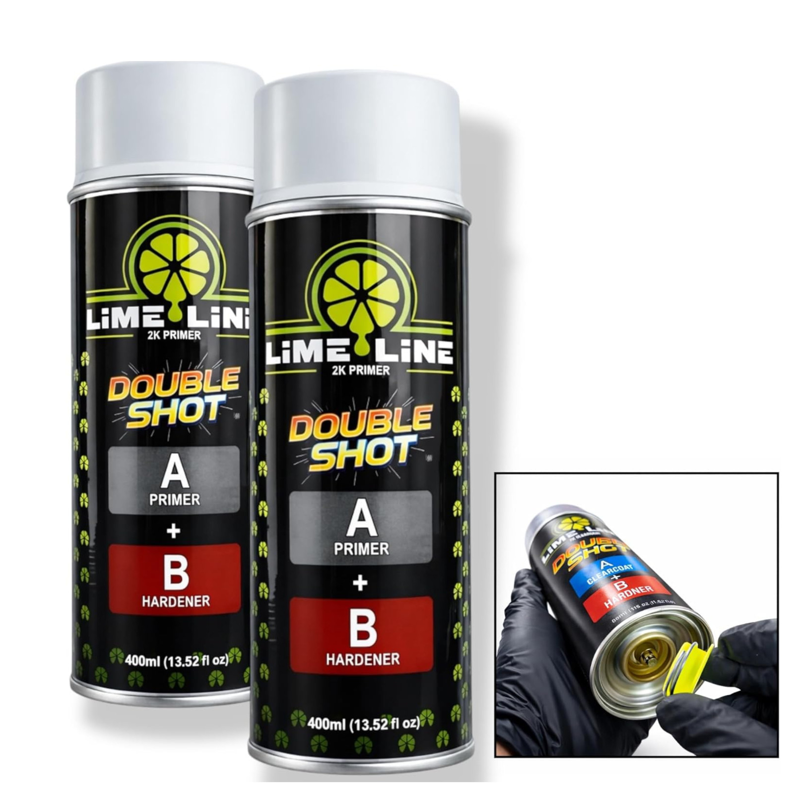 LiME LiNE 2K Urethane Primer Surfacer Aerosol – 2K Primer Spray Can – Pack of 2
