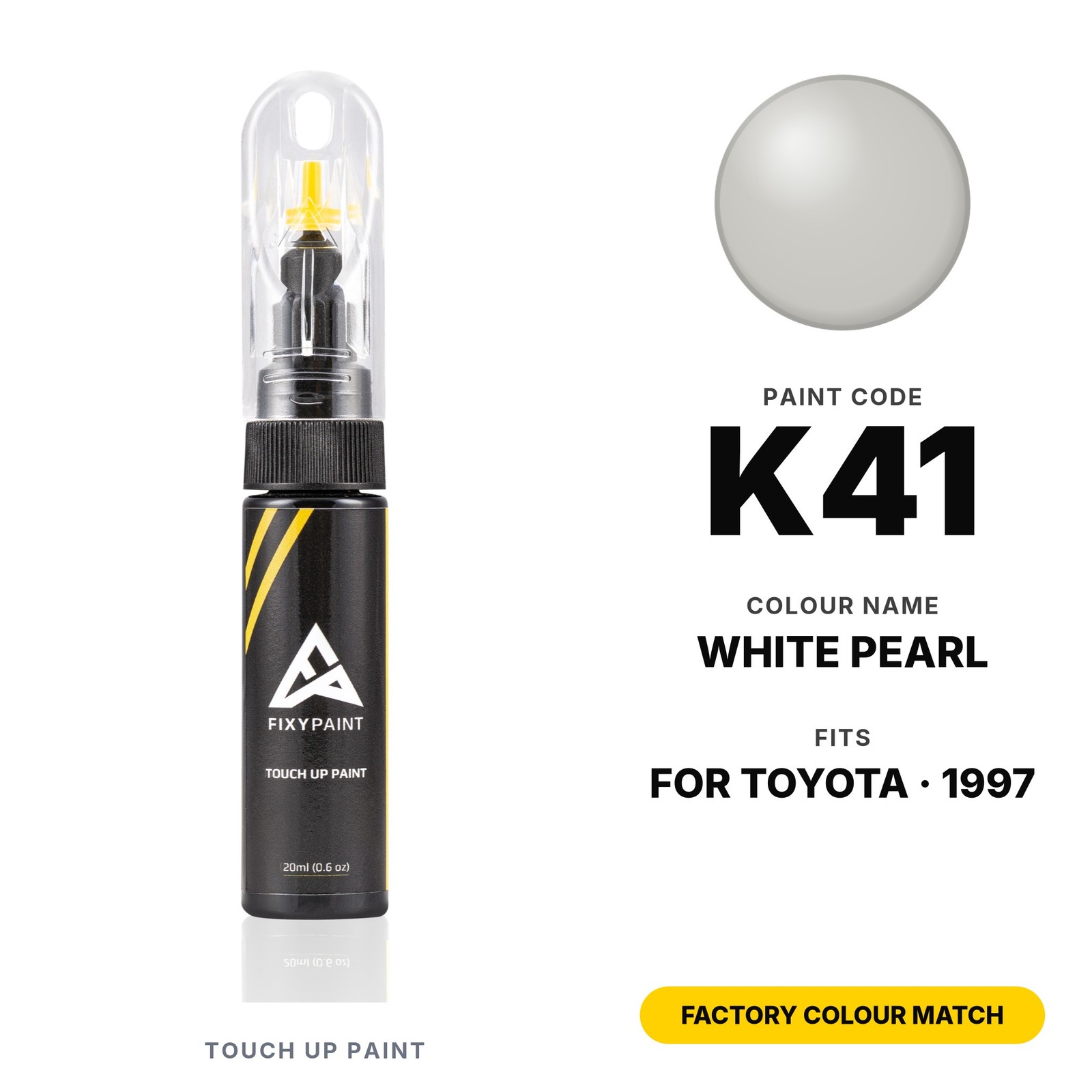 Touch Up Paint For Toyota K41 White Pearl Kit Professional Paint Fix Kit