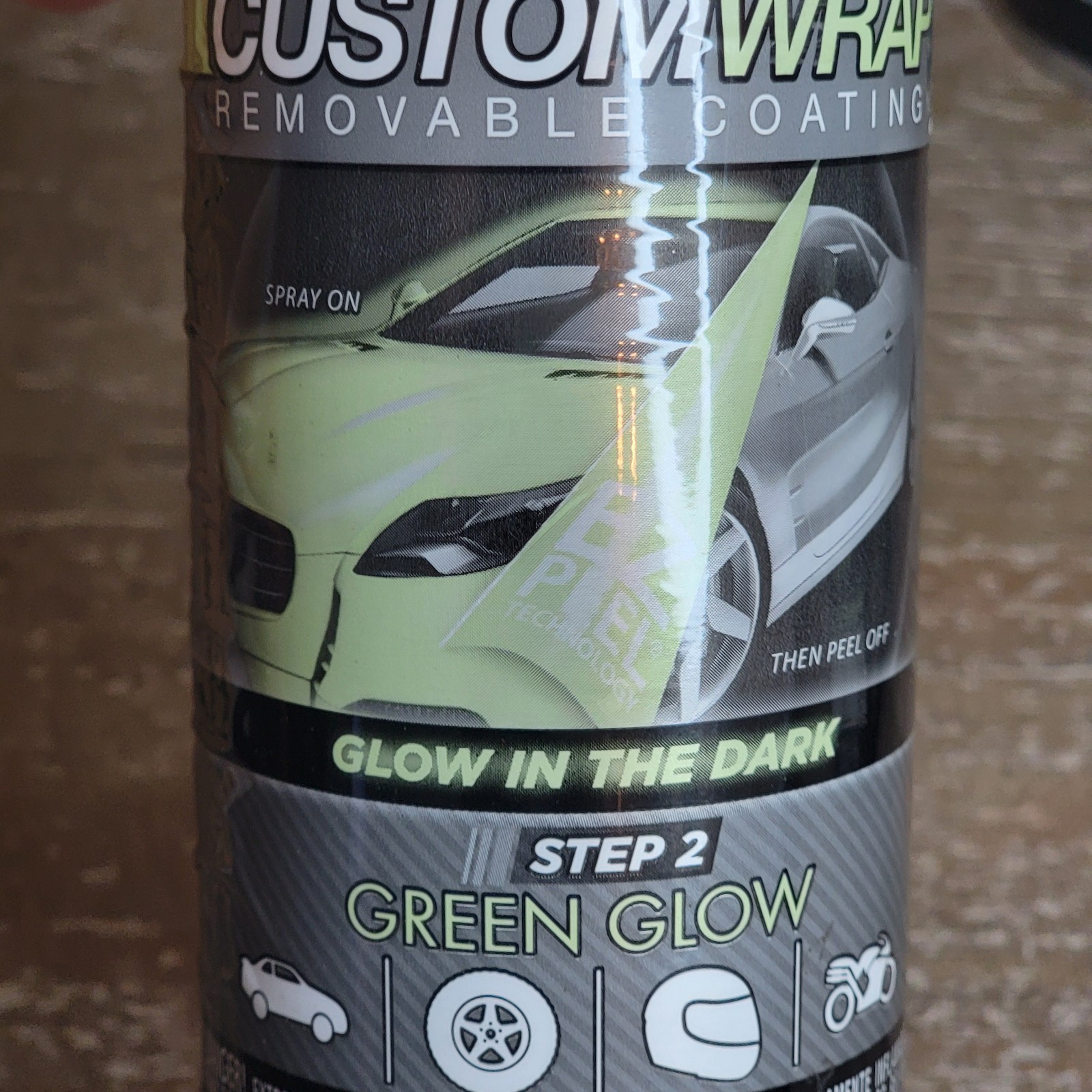 Duplicolor (CWRC871) Custom Wrap Glow in the Dark Green Kit – Removable Coating