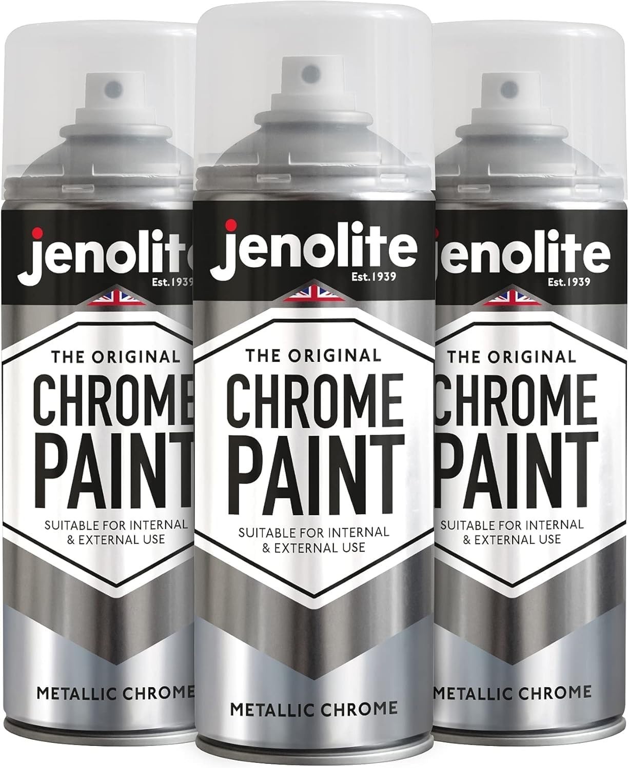 Aerosol Chrome Spray Paint – Reflective Finish, Great for Indoor/Outdoor Use