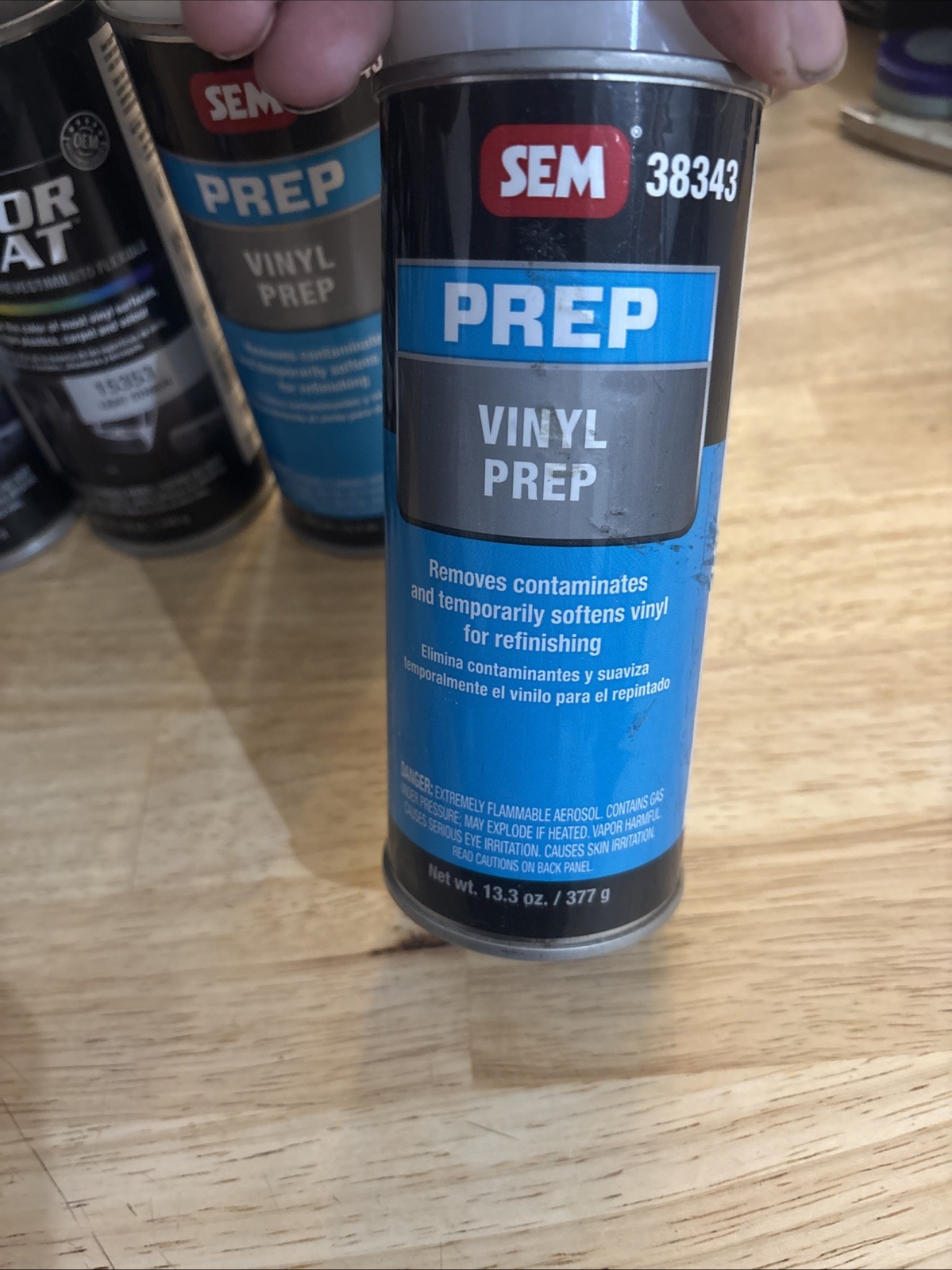 SEM 15353 & 38343 Color Coat Light Titanium Spray Paint Cans 12 oz. Lot Of 6