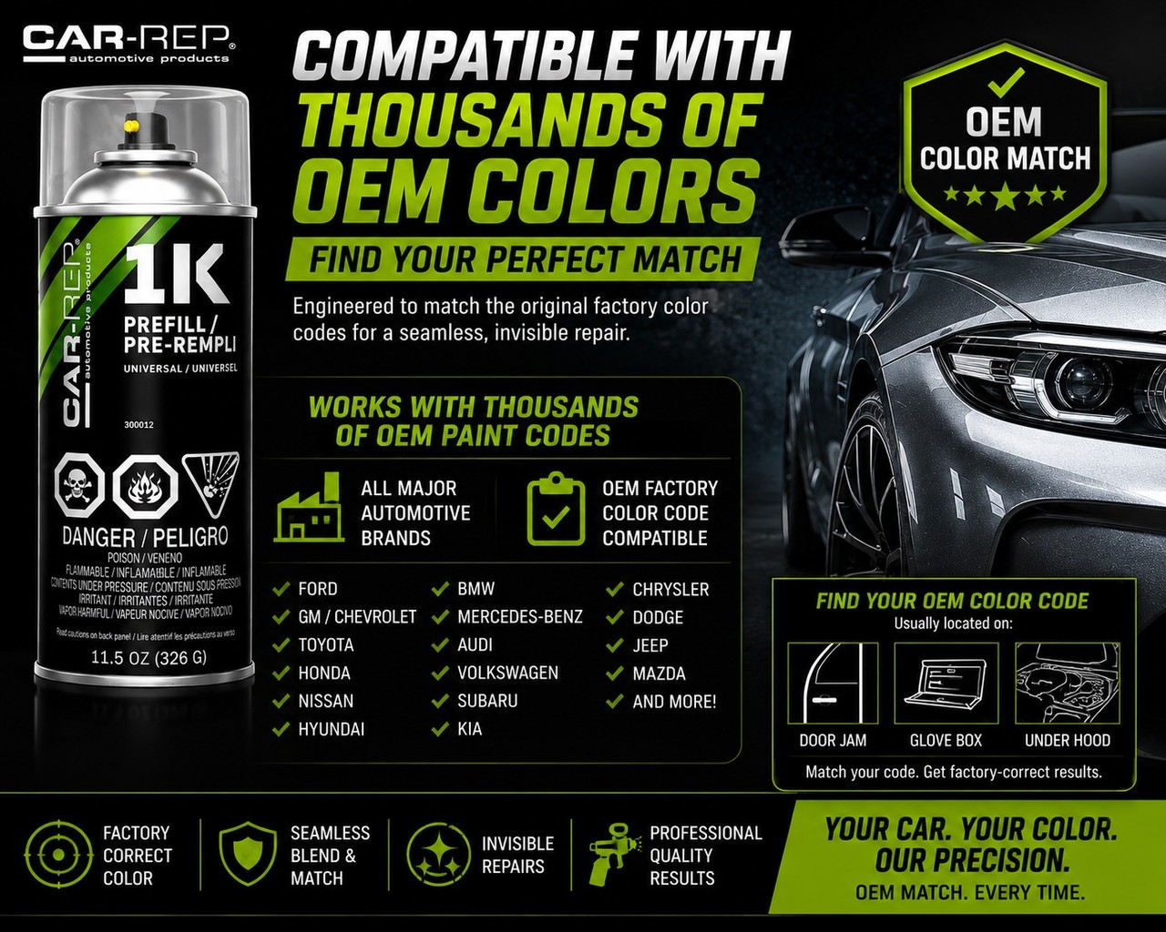 CAR-REP Basecoat Aerosol for 1993 Porsche Kopenhagenblau L37R, E8