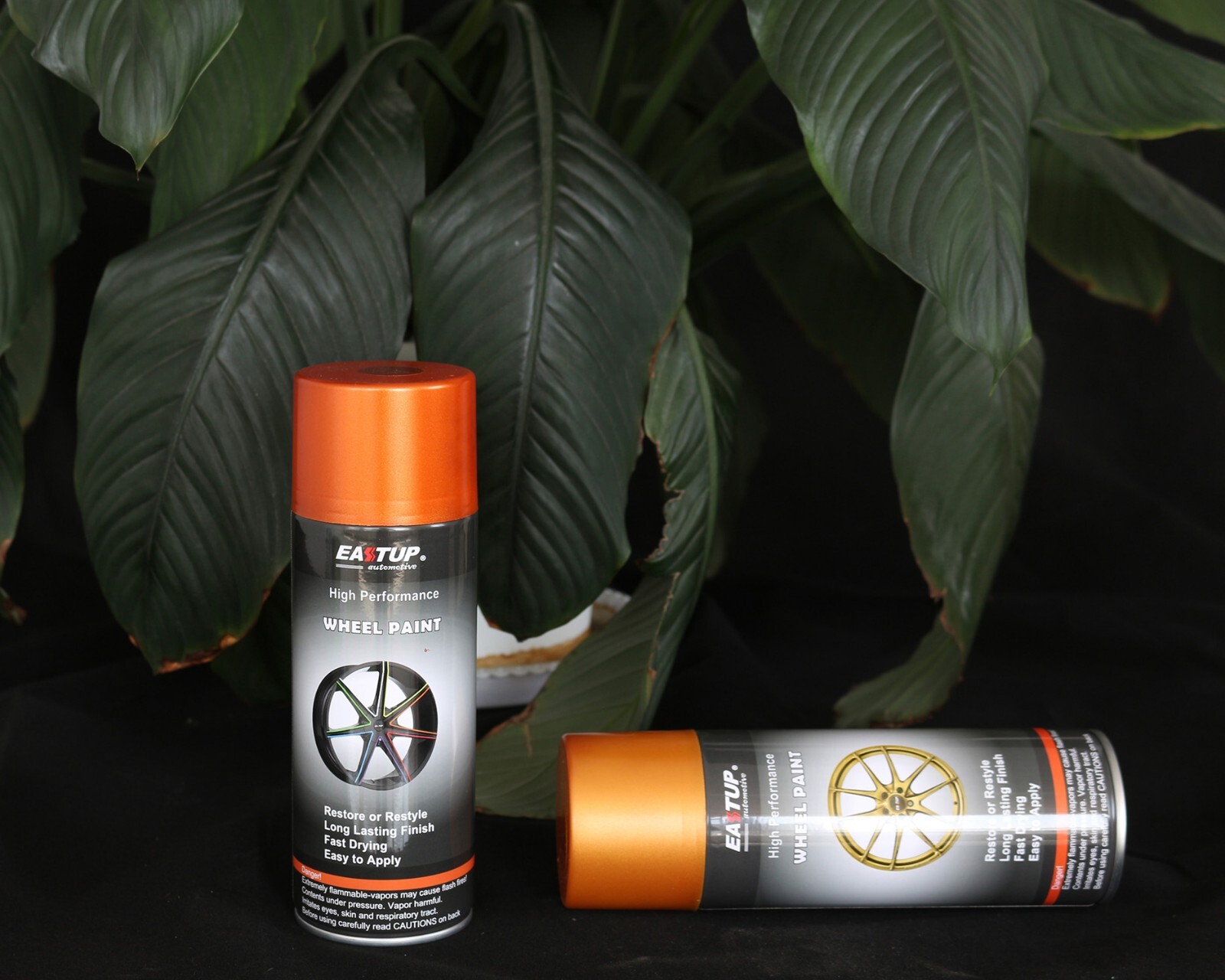 4 Cans Automotive Car Metallic Orange Gold Acrylic Body and Wheel Spray Paint