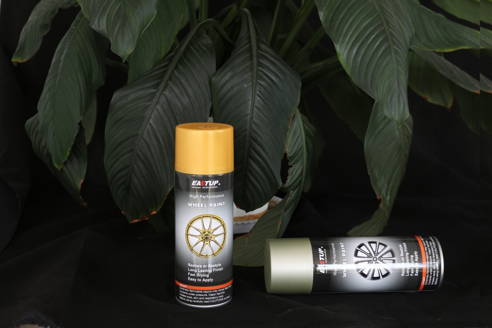 4 Cans Automotive Car Metallic Orange Gold Acrylic Body and Wheel Spray Paint