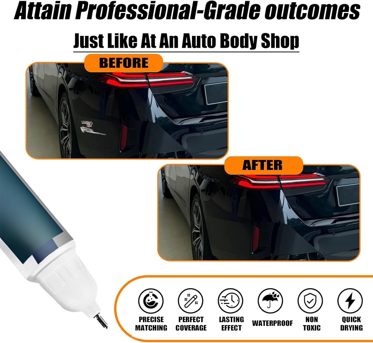 Car Paint Pen Scratch Repair TwoInOne Touch Up Paint,Premium Car Scratch Remover