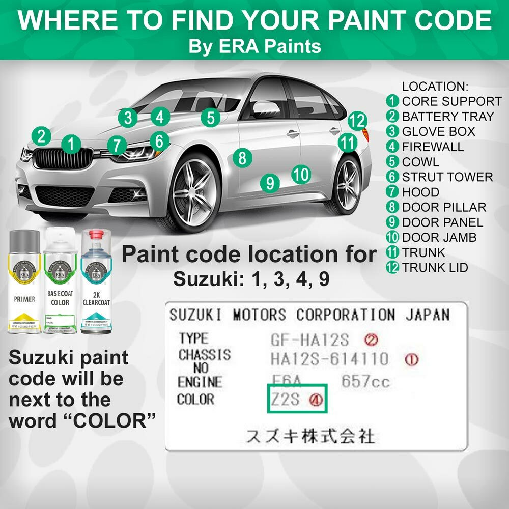 SUZUKI Genuine OEM Touch Up Paint – PICK YOUR COLOR