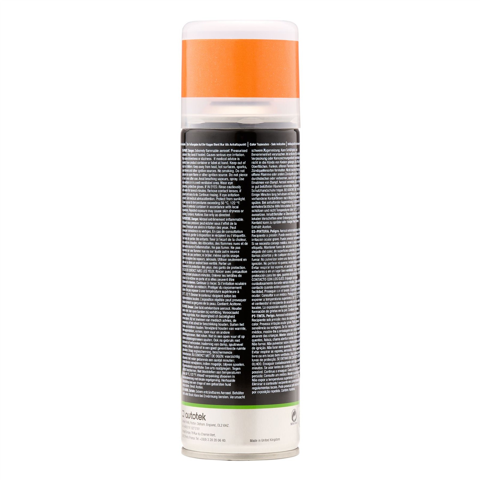 Autotek Exact Match Fast Drying Aerosol Spray Paint Ford Electric Orange 10.14oz