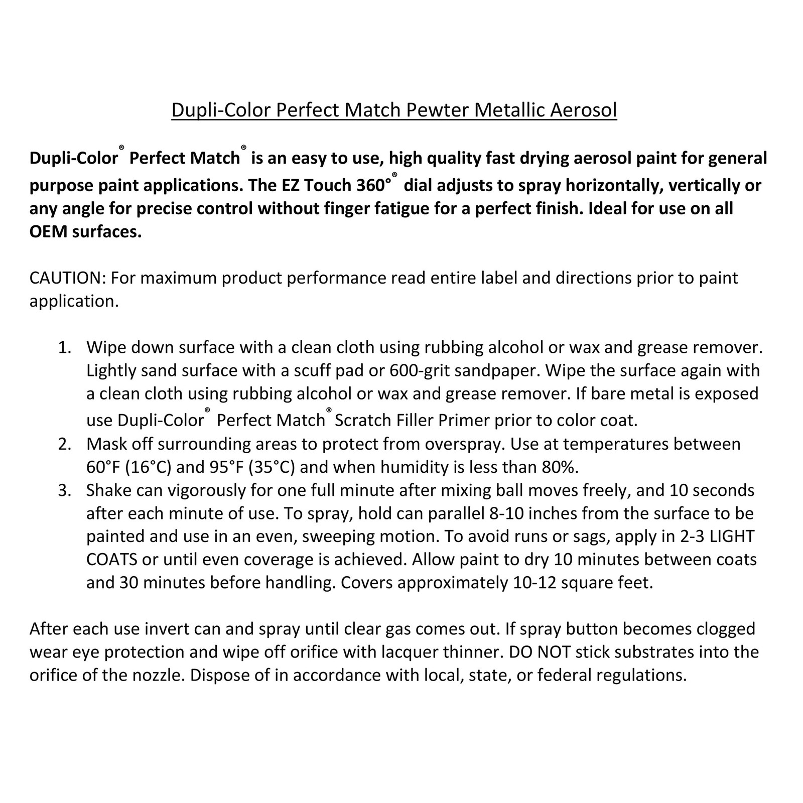 Dupli-Color EBGM04907 Perfect Match Automotive Spray Paint – General Motors…