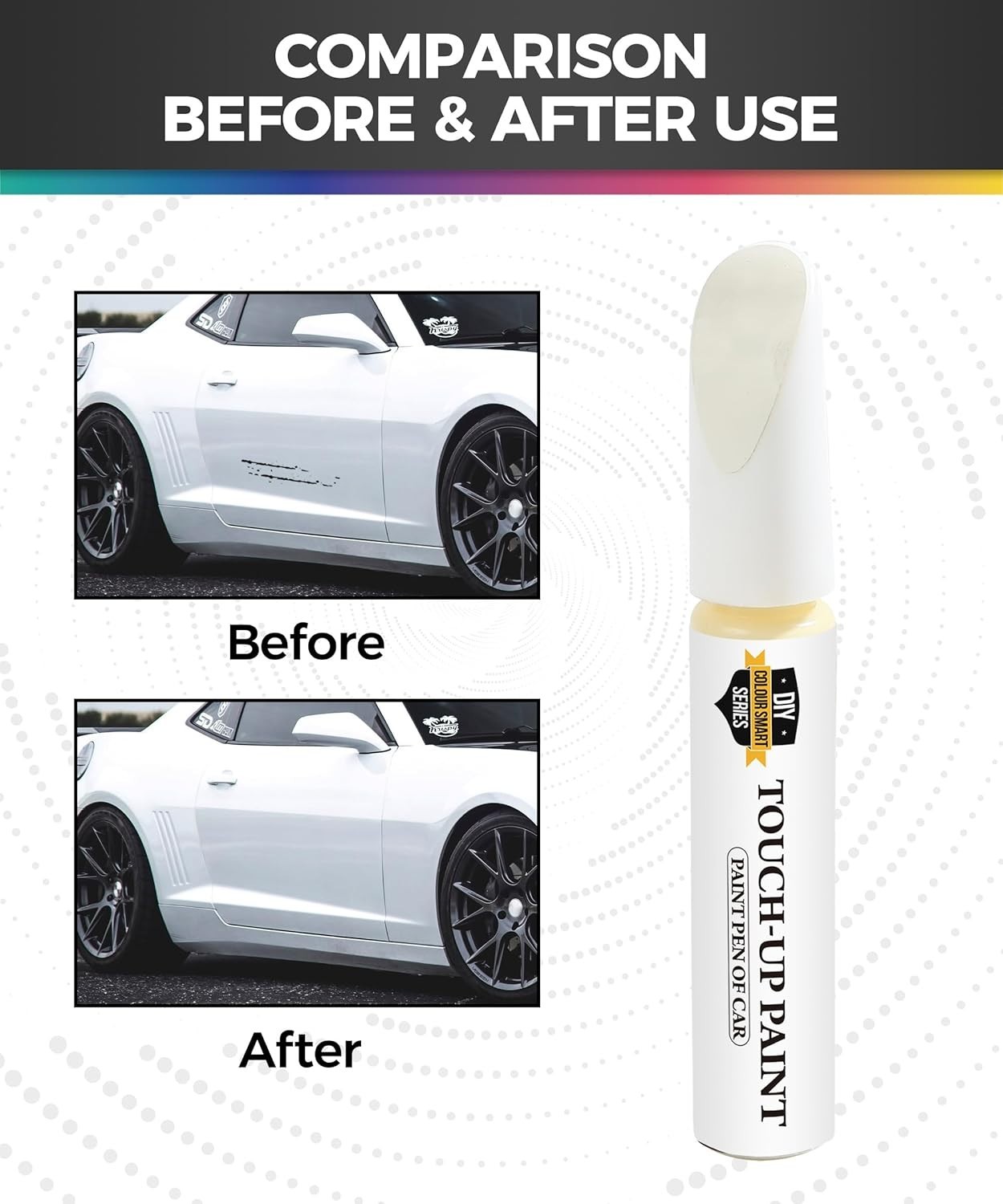 Multi-Purpose Touch Up Paint Pen for Cars – Waterproof & Quick Drying White