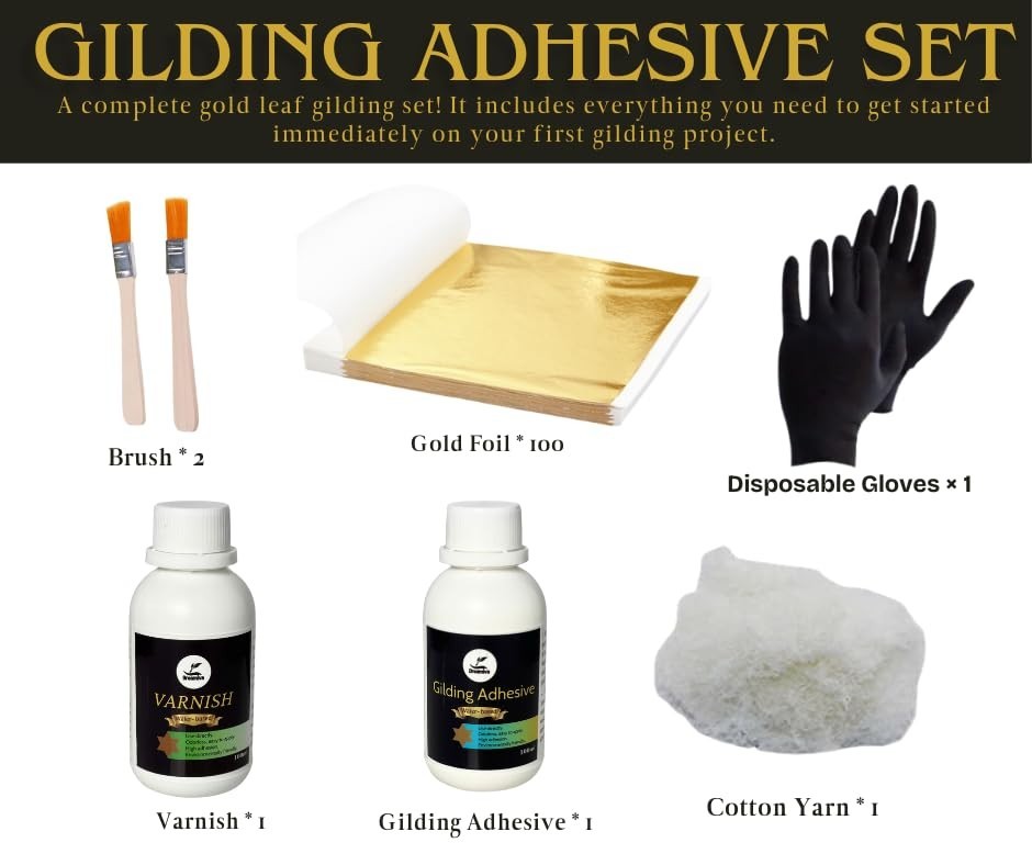 100ml Gold Leaf Adhesive & Protective Varnish – Ideal for Art and Restoration