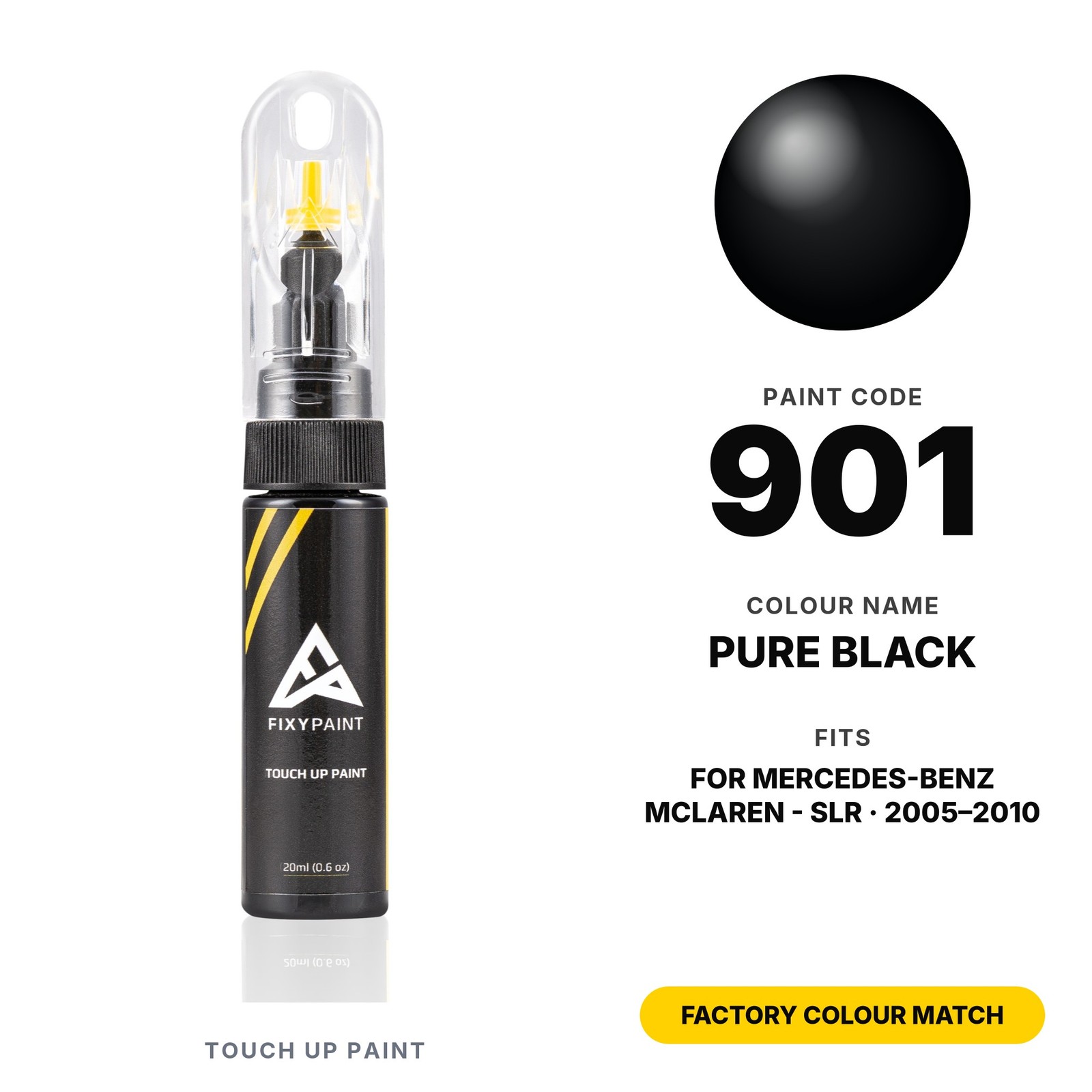Touch Up Paint For Mercedes Mclaren – SLR 901 Pure Black Kit Panel Scratch