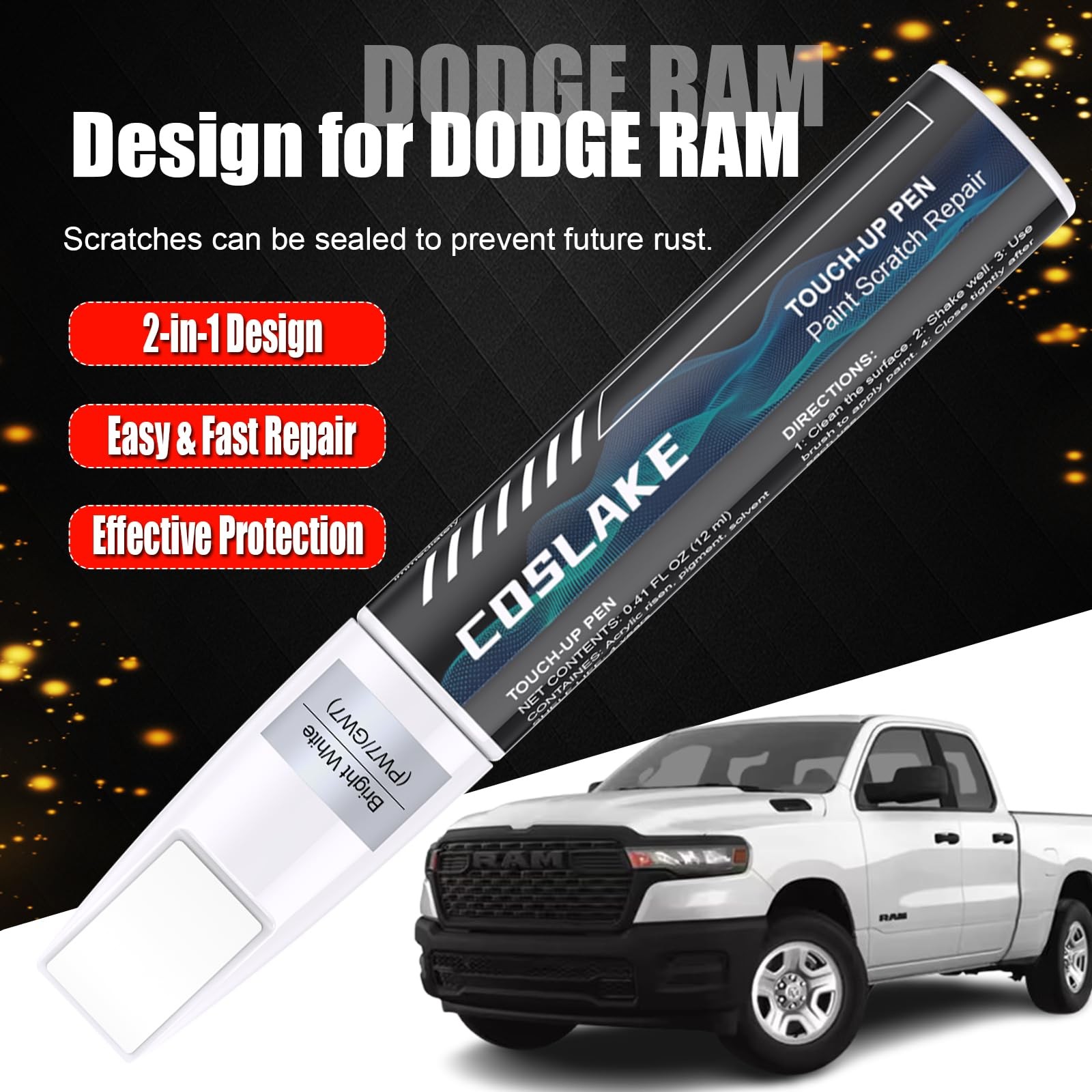 0.41 Fl Oz (Pack of 1), Patriot Blue Pearl-Coat(PPX/RPX) for 2024 RAM…