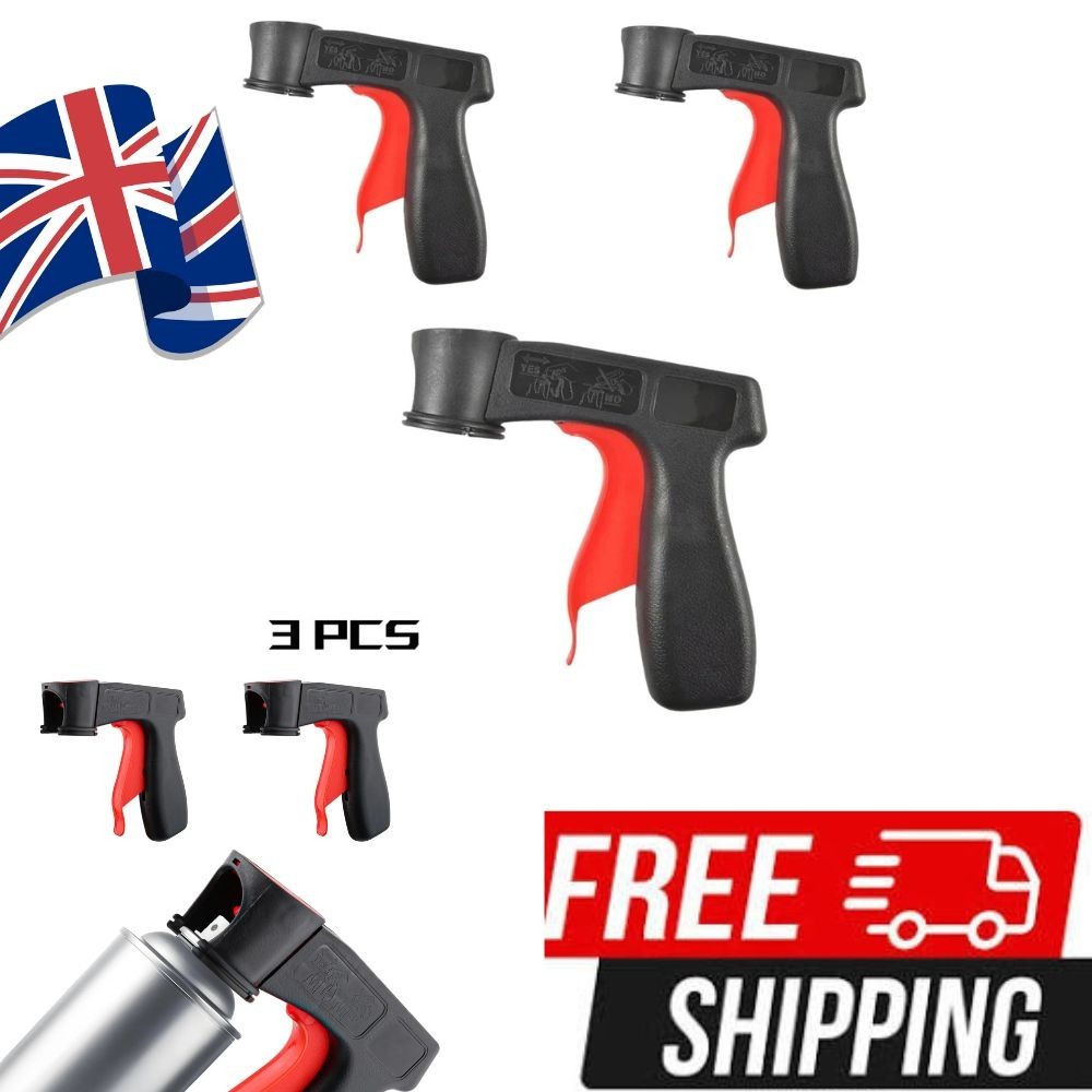 3x Spray Can Handle Pistol Grip Universal Aerosol Paint Trigger Easy Control Too