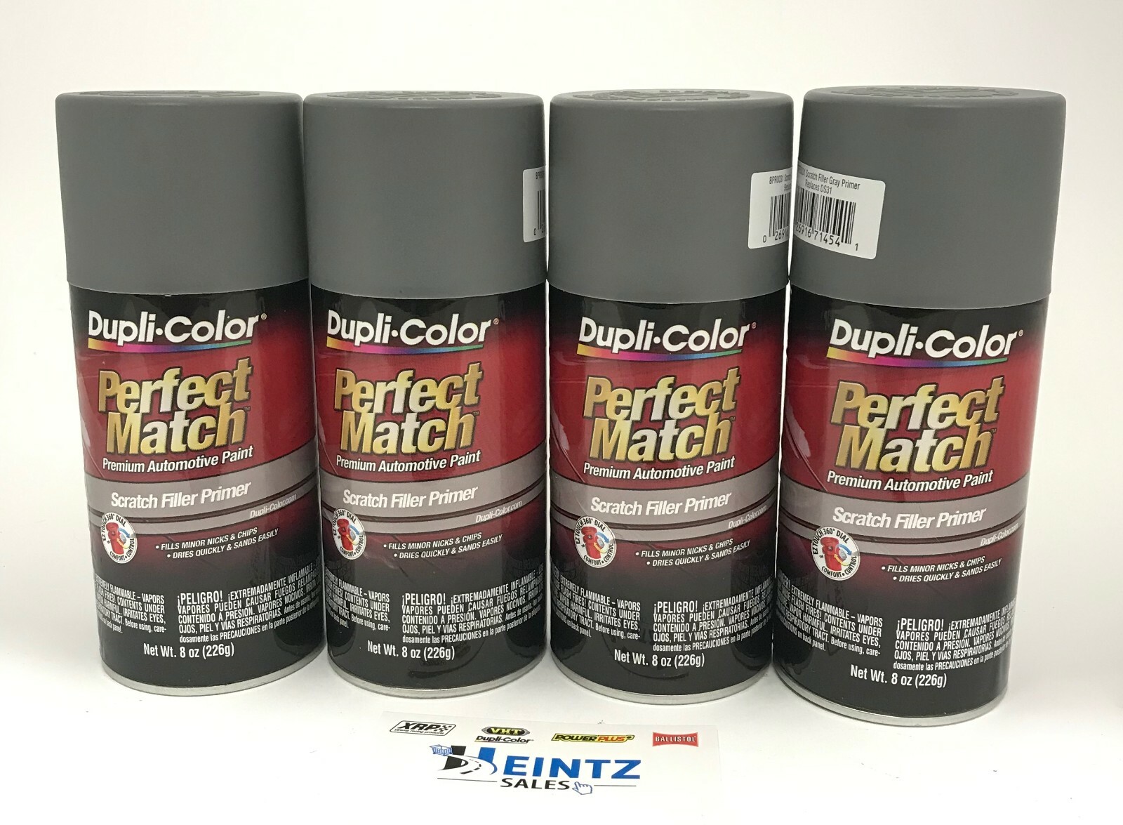 Duplicolor BPR0031-4 PACK Perfect Match SCRATCH FILLER PRIMER GRAY – 8oz