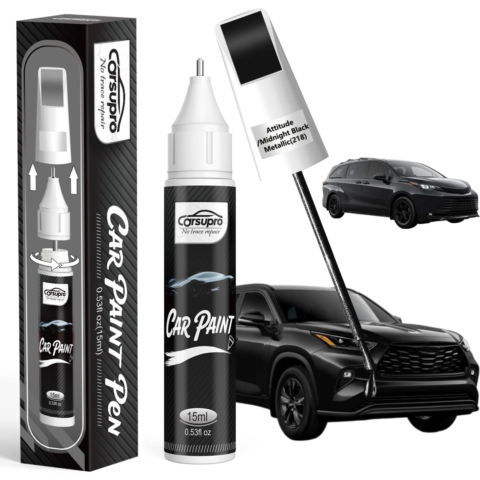 0.53 Fl Oz (Pack of 1), Attitude/Midnight Black Metallic(218) for…