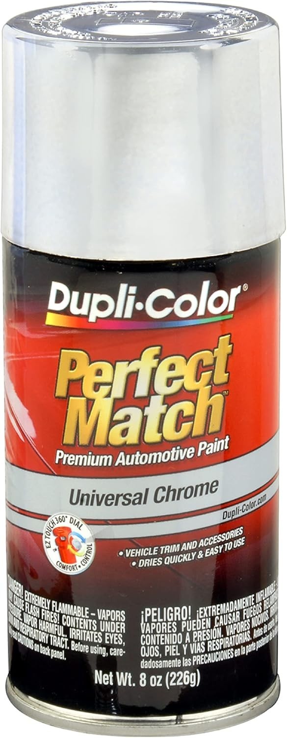 Fast-Drying Universal Chrome Automotive Spray Paint – 8 oz Can by Dupli-Color