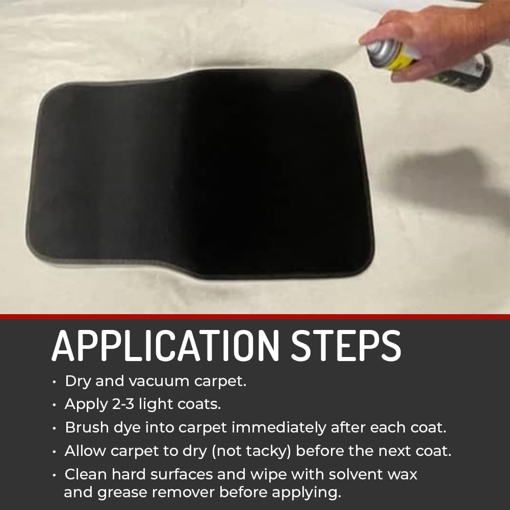 Big Can Black Spray Dye – 15oz Carpet, Vinyl, Fabric & Upholstery Restorer