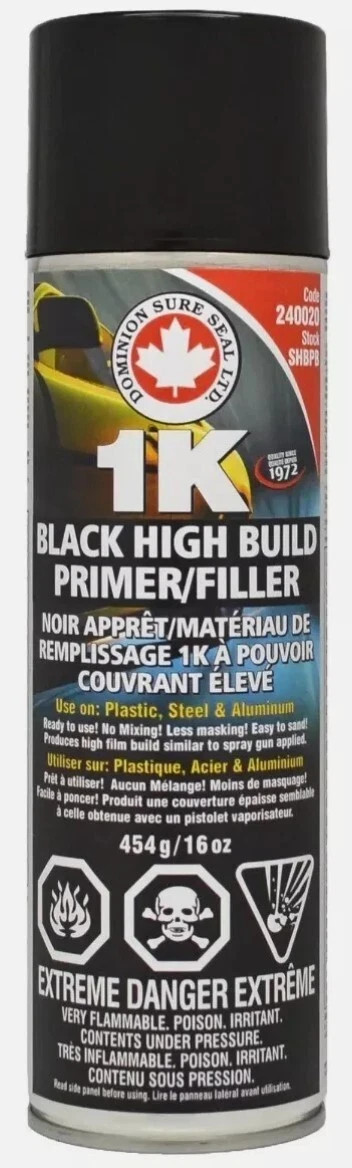 Dominion Sure Seal 24020 High Build 1K DTM Black Primer Filler (16 oz.)