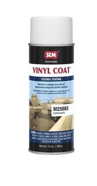 SEM M25083, Carver White, Marine boat Vinyl Paint, Aerosol