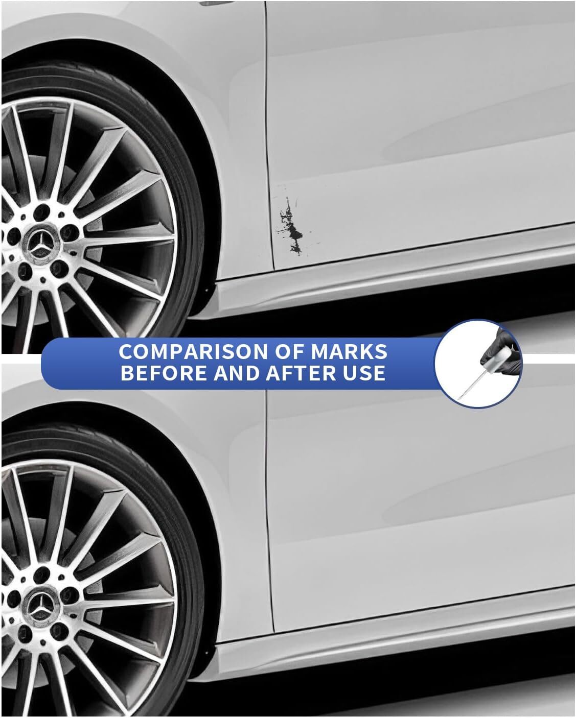 650 9650 Calcite Cirrus White Mercedes Touch Up Paint Pen Exact Match