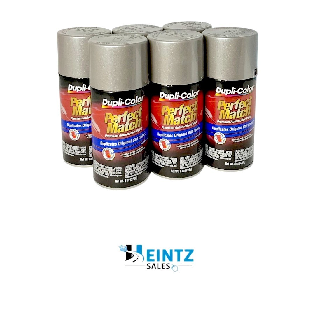 Duplicolor BGM0490 Perfect Match GM Pewter Metallic 8 oz Aerosol WA382E – 6 PACK
