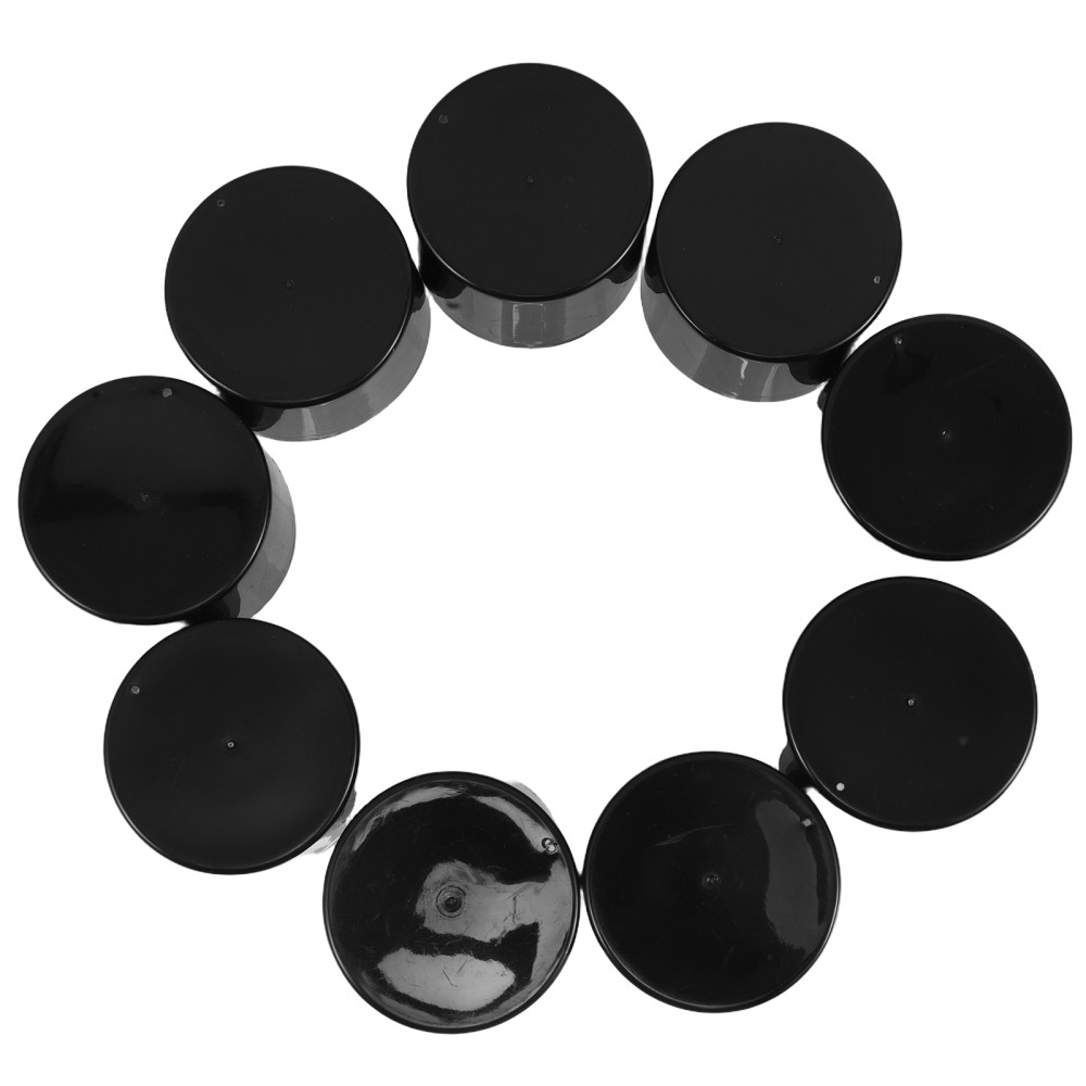 10 Pcs Black Polymer Replacement Spray Can Lids Caps for Canisters