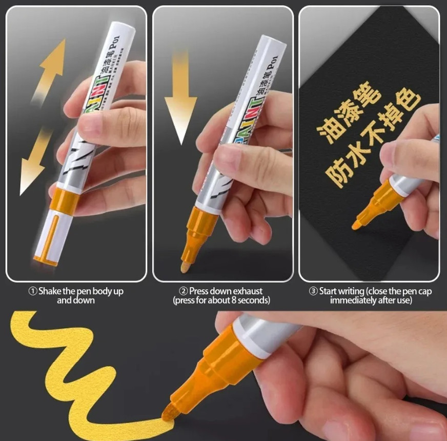 1pc Car Paint Scratch Repair Pen Waterproof Touch-Up Marker for Auto Care – NEW
