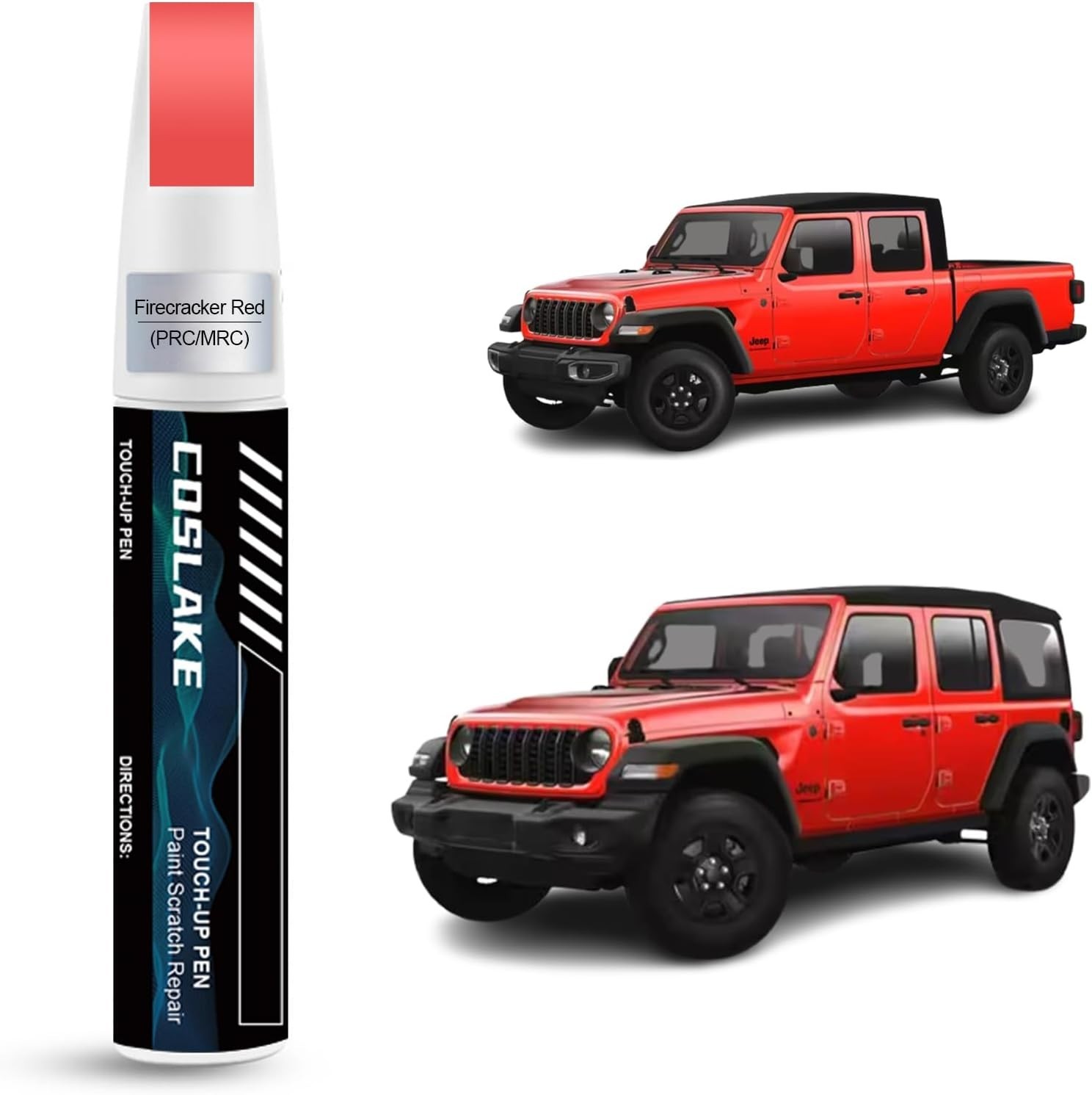 Firecracker Red Touch Up Paint for Jeep Wrangler & Gladiator – 12ml Fast-Drying