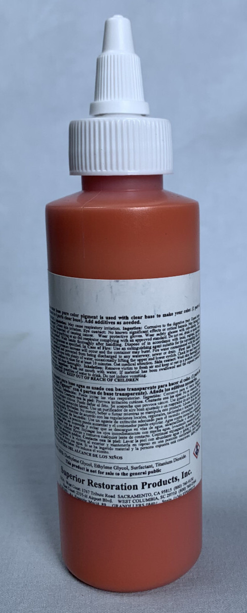 Water Base Pigment 180 Orange WBP-4 Superior Restoration Carpet Vinyl Leather