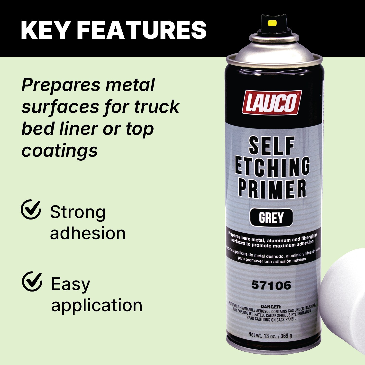 Self Etching Etch Primer Aerosol Spray Can 13oz – Gray