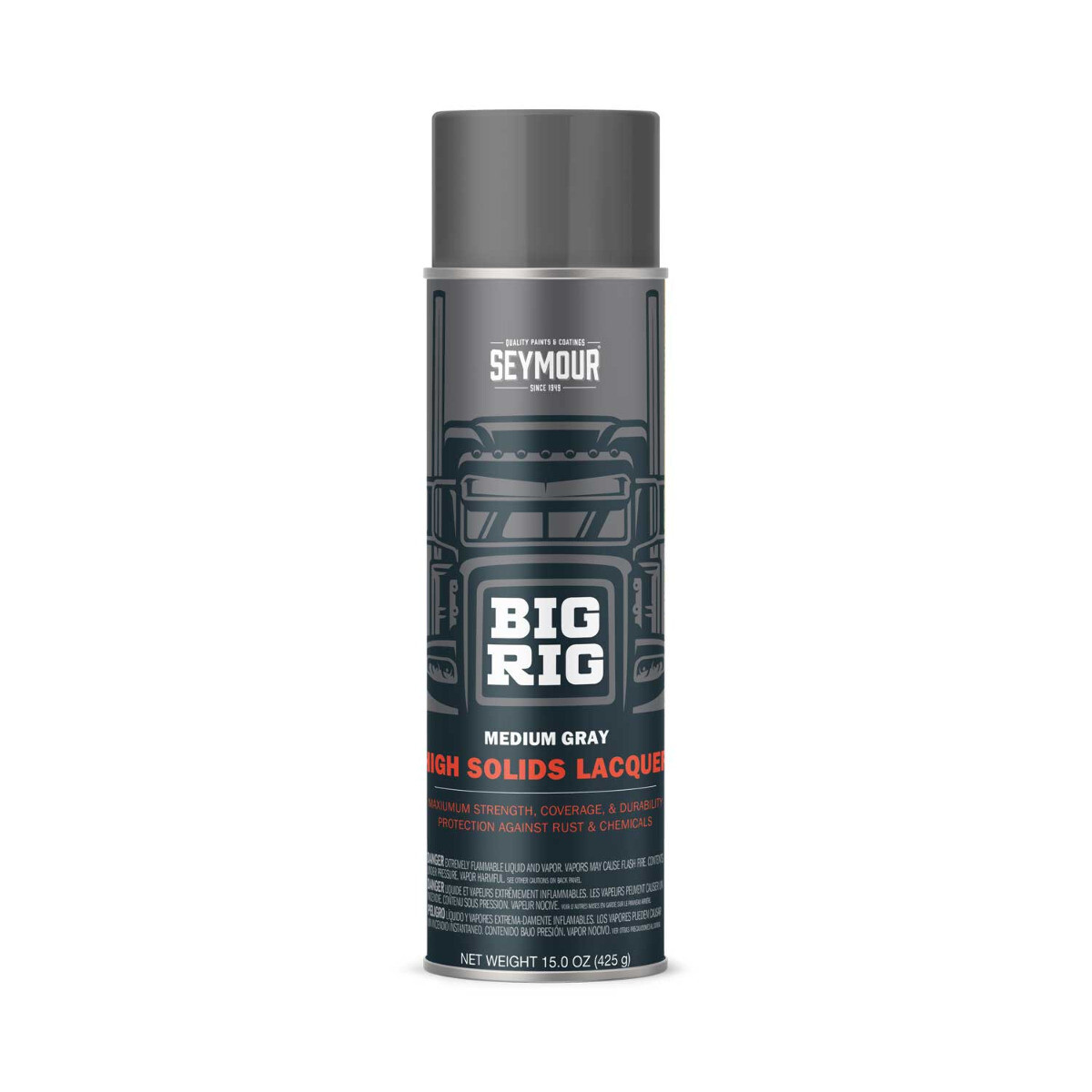 Seymour 20-1635 Big Rig High Solids Enamel Medium Gray 16 Oz
