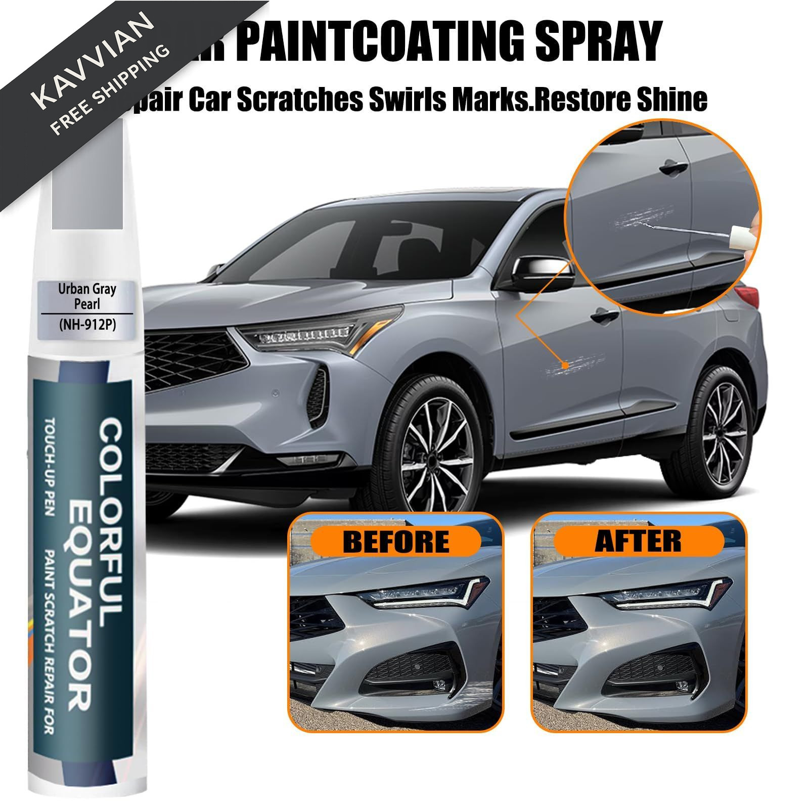 0.4 Fl Oz (Pack of 1), Urban Gray Pearl(NH-912P) for 2025 MDX/2024 MDX/2025…