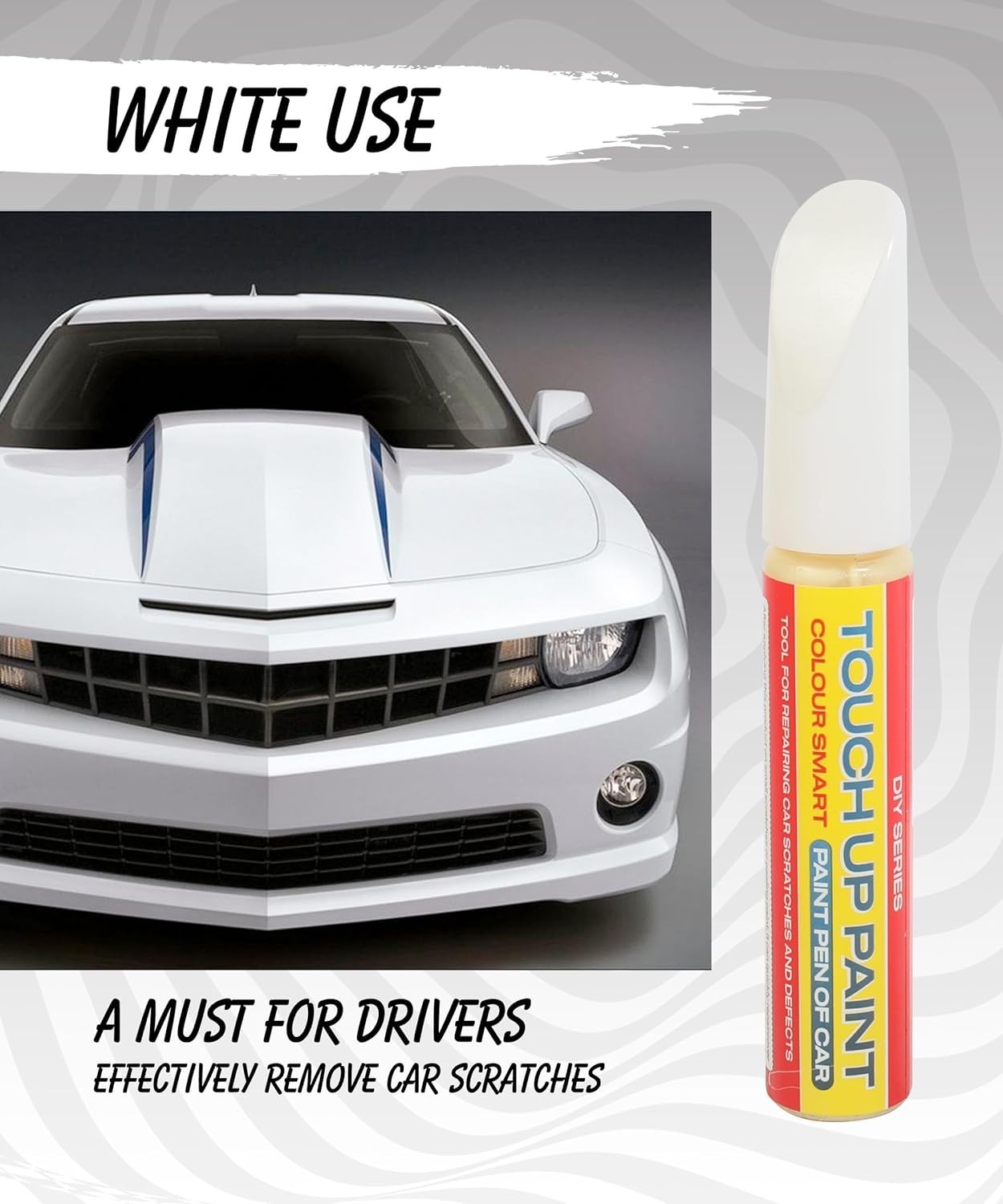 Pearl White Car Scratch Repair Pen – Easy Touch Up Paint for Auto Finishes