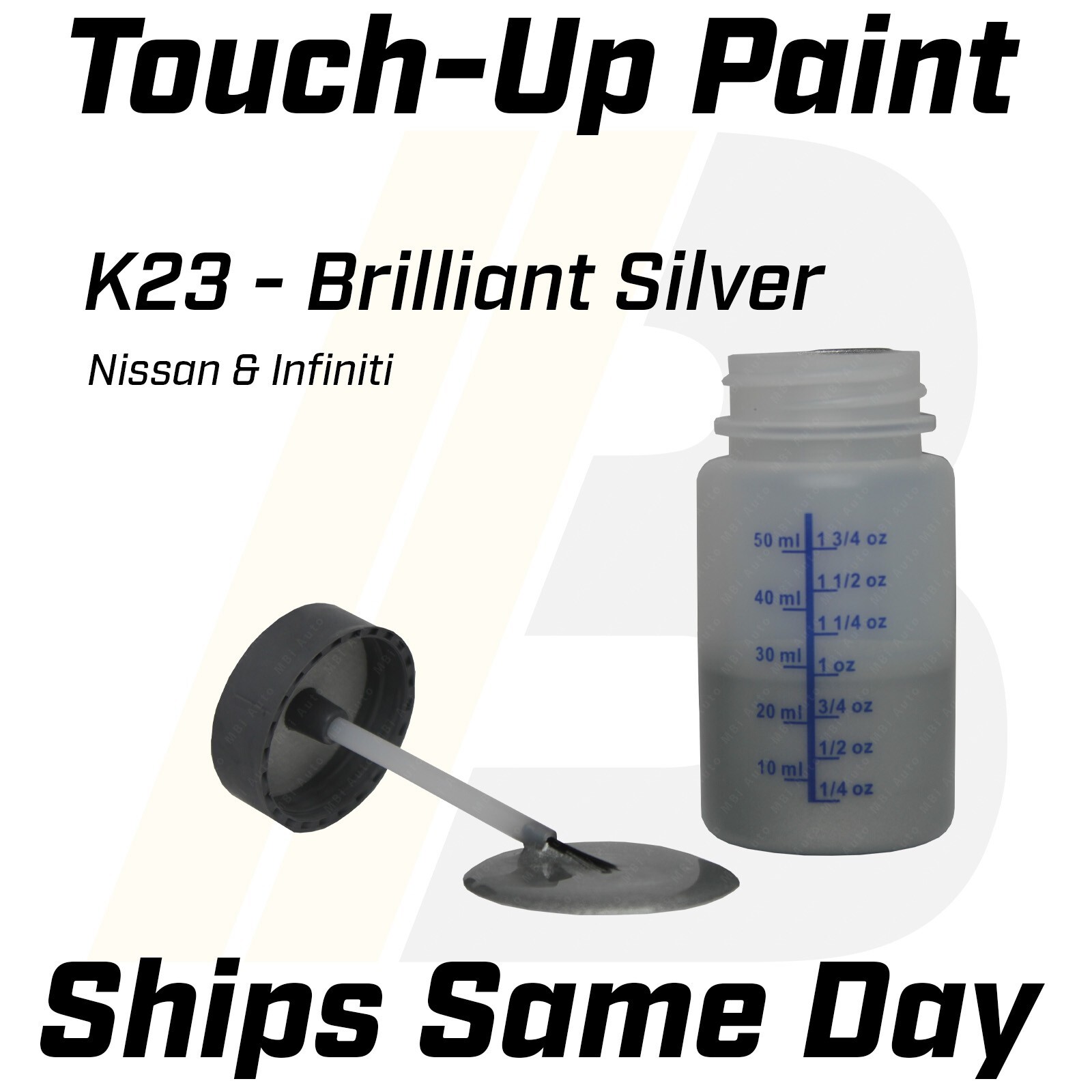 K23 Brilliant Silver – 1 Oz Touch Up Paint Kit w/ Brush for Nissan Infiniti
