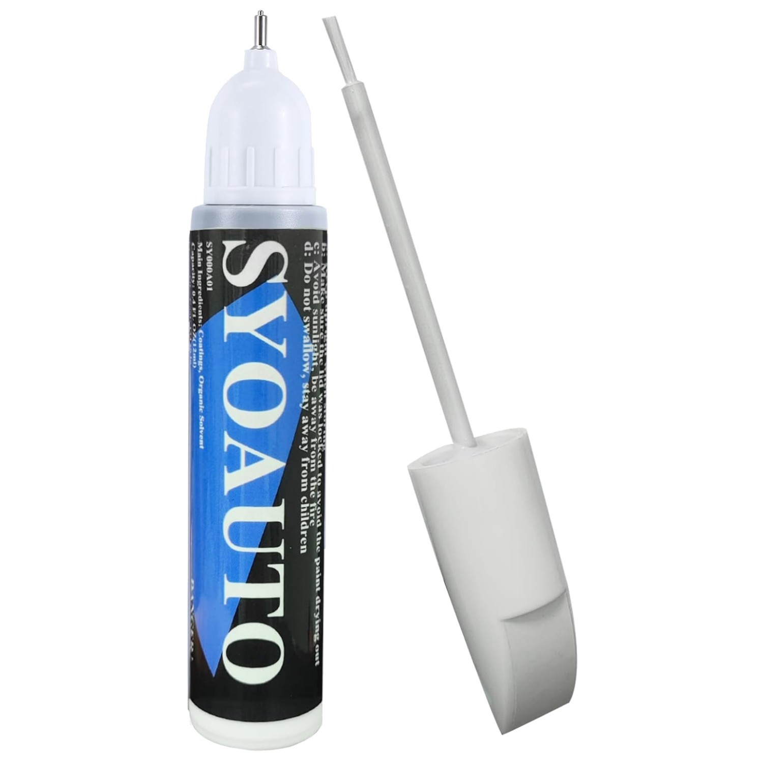 White Touch Up Paint for Cars – Quick-Dry 2-in-1 Scratch Repair Pen, 0.4 oz