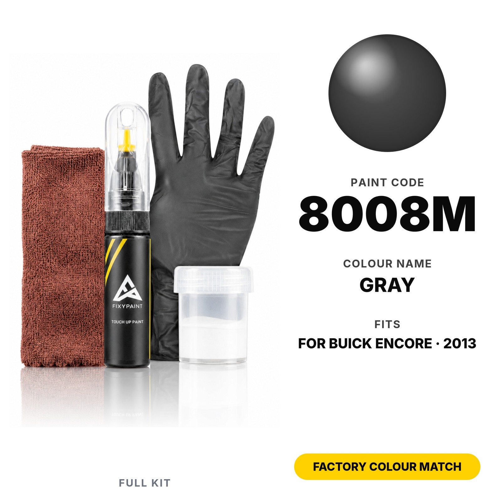 Touch Up Paint For Buick Encore 8008M Gray Full Kit Professional Paint Fix Kit