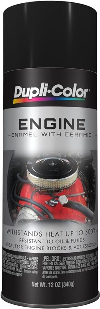 Dupli-Color Engine Enamel with Ceramic 12 oz. Aerosol Spray Paint – Gloss Black