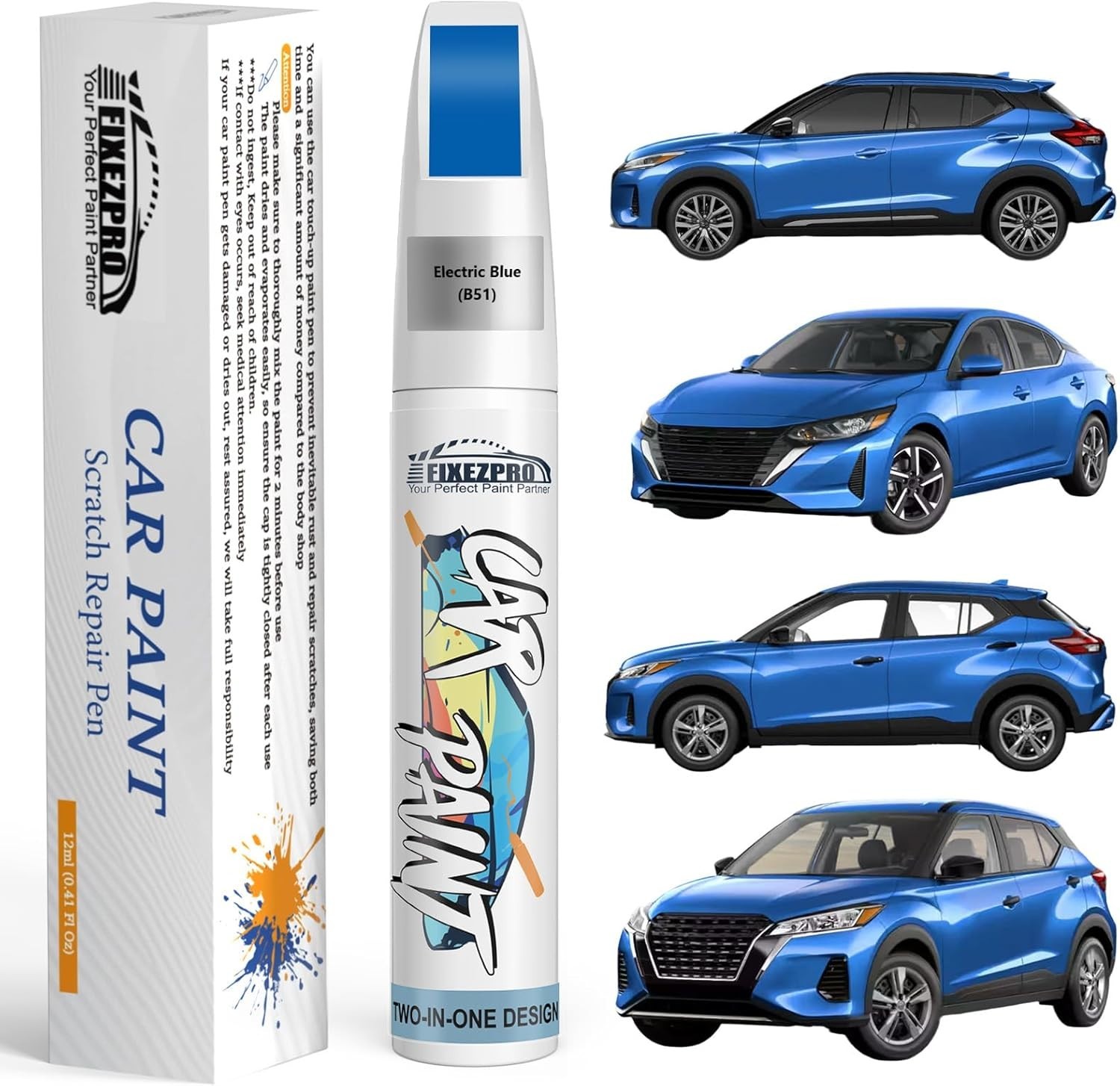 Rust and Scratch Resistant B51 Electric Blue Touch Up Paint for Nissan Vehicles
