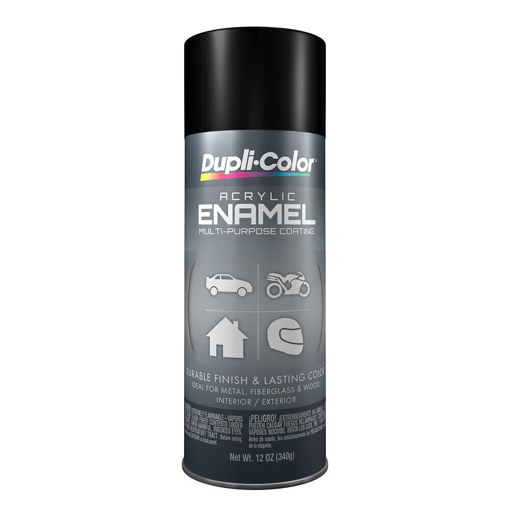 Dupli-Color DA1603 Multi-Purpose Acrylic Enamel Spray Paint – Semi-Gloss Black –