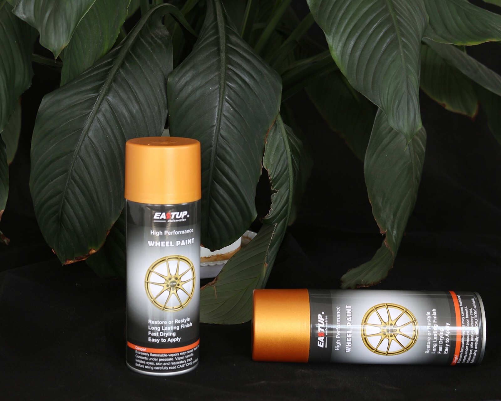 4 Cans Automotive Car Metallic Orange Gold Acrylic Body and Wheel Spray Paint